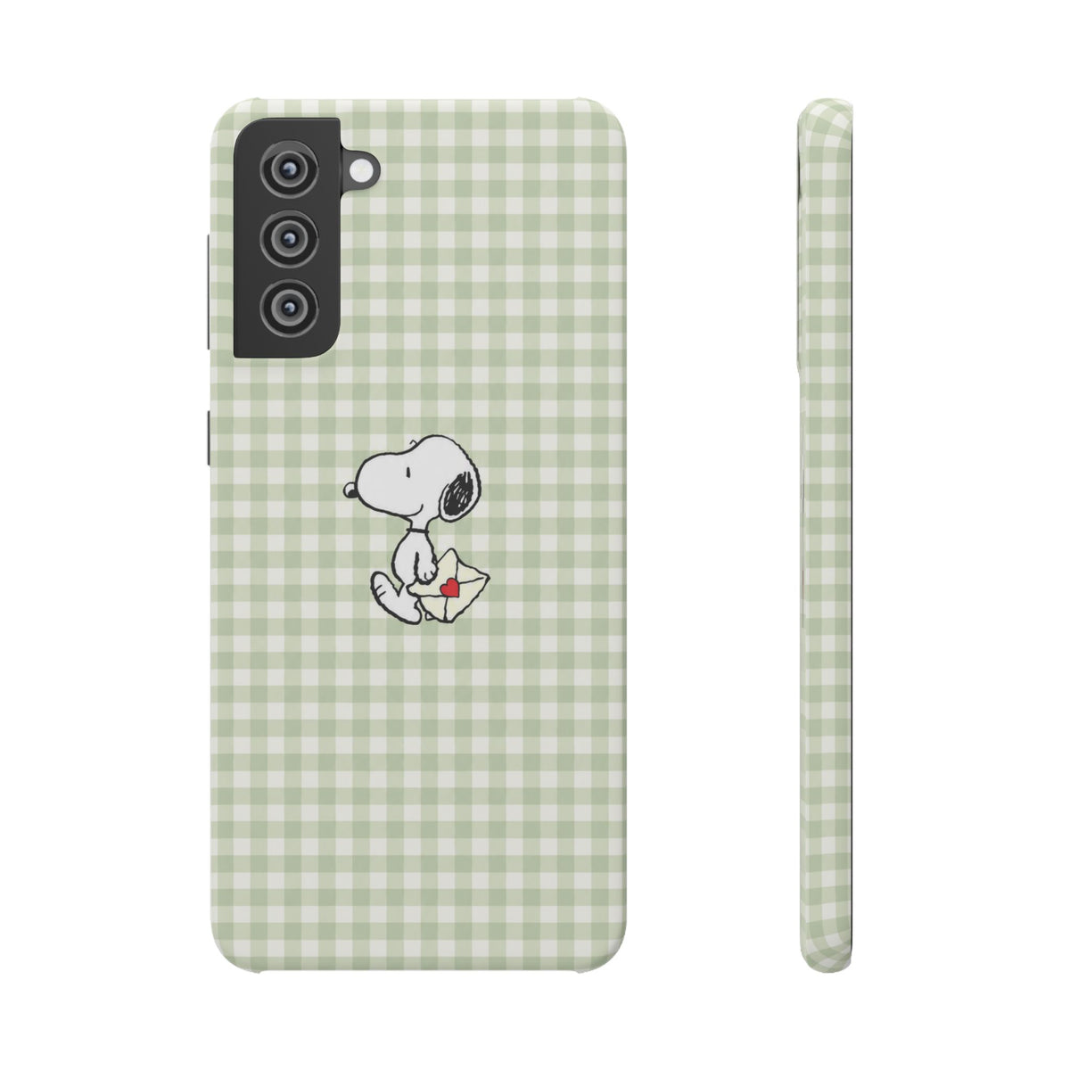 SNOOPY ZÖLD KOCKÁS SAMSUNG IPHONE TOK
