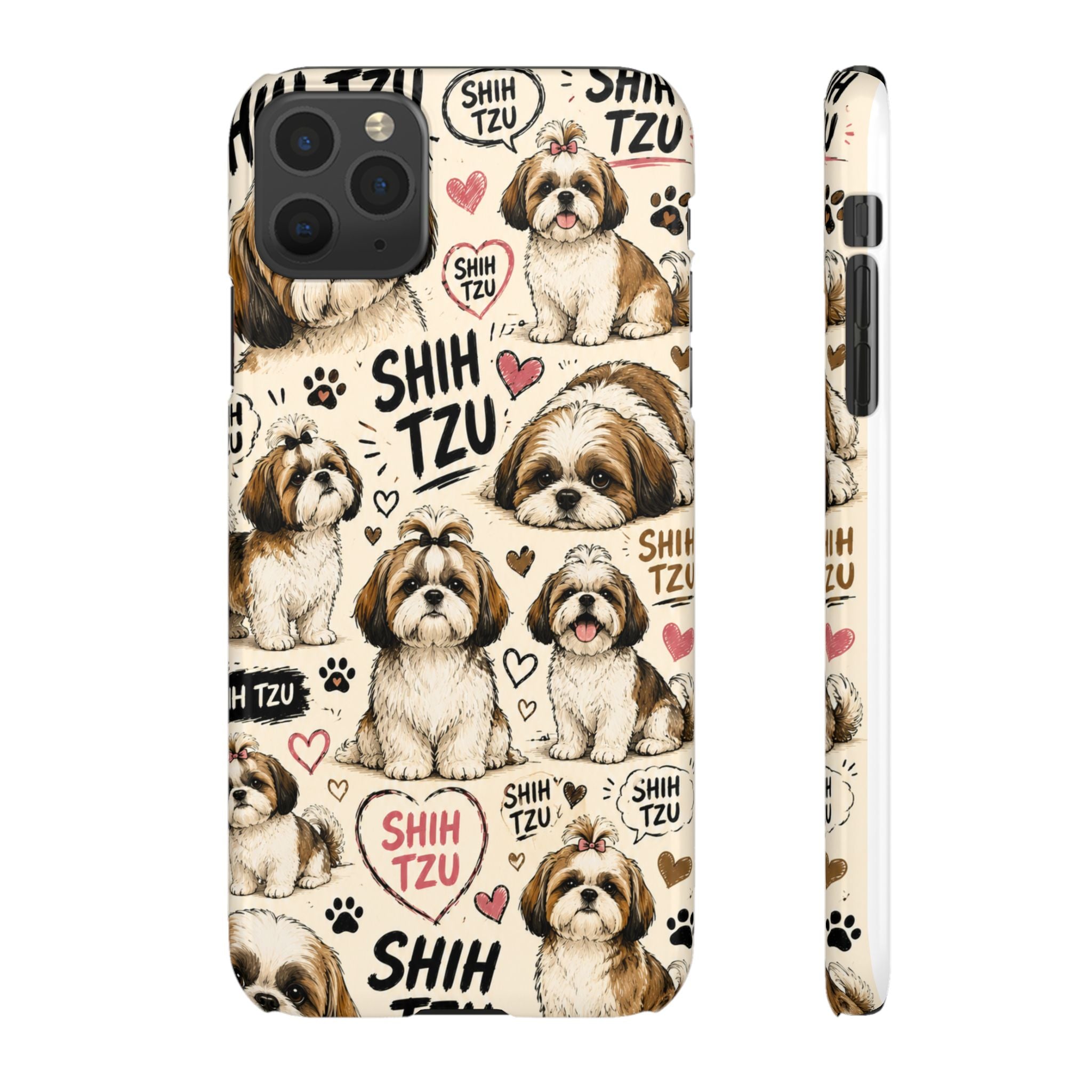 Shih Tzu Phone Case — Cute Dog Pattern Snap Case for Dog Lovers.