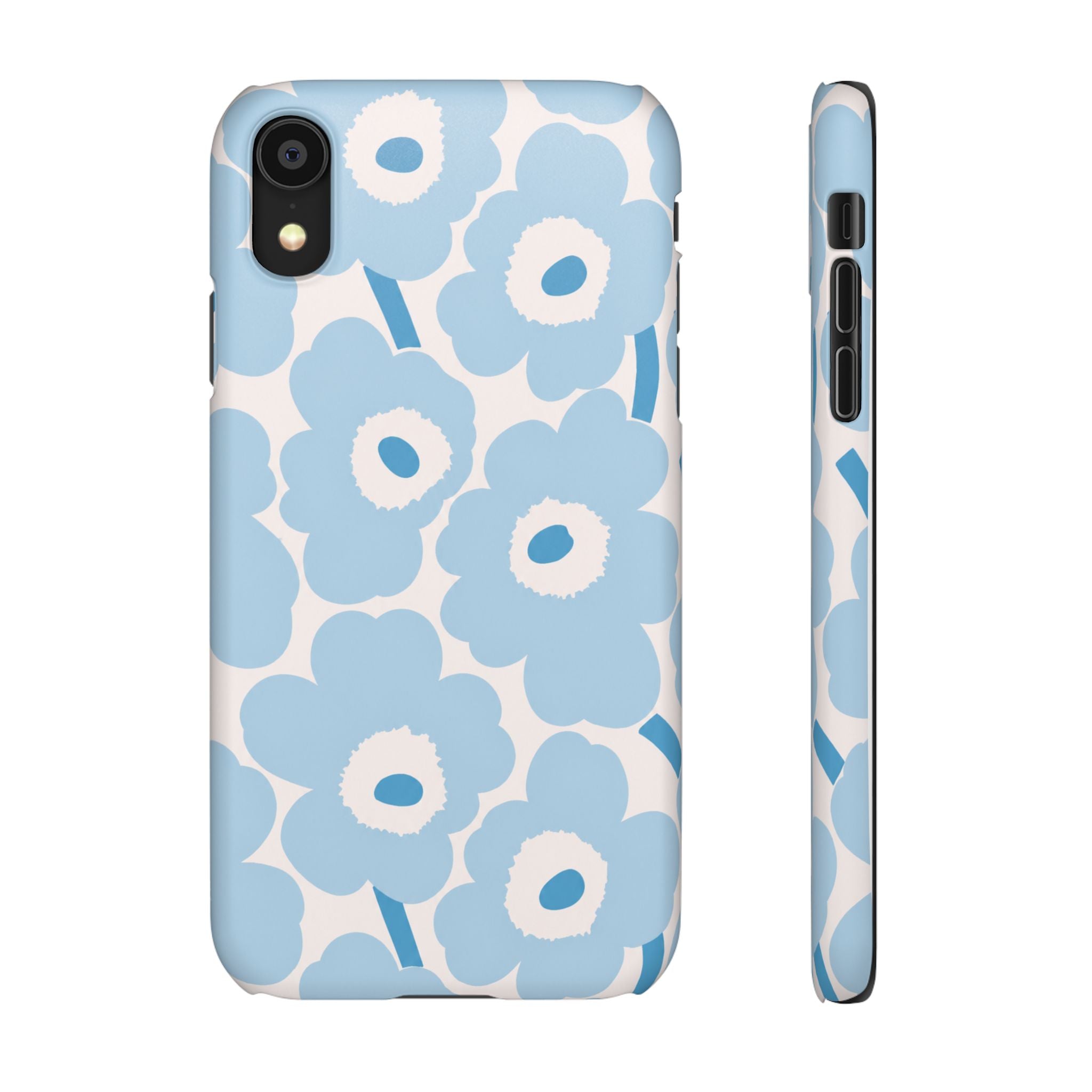 KÉK VIRÁGOS SAMSUNG IPHONE TOK