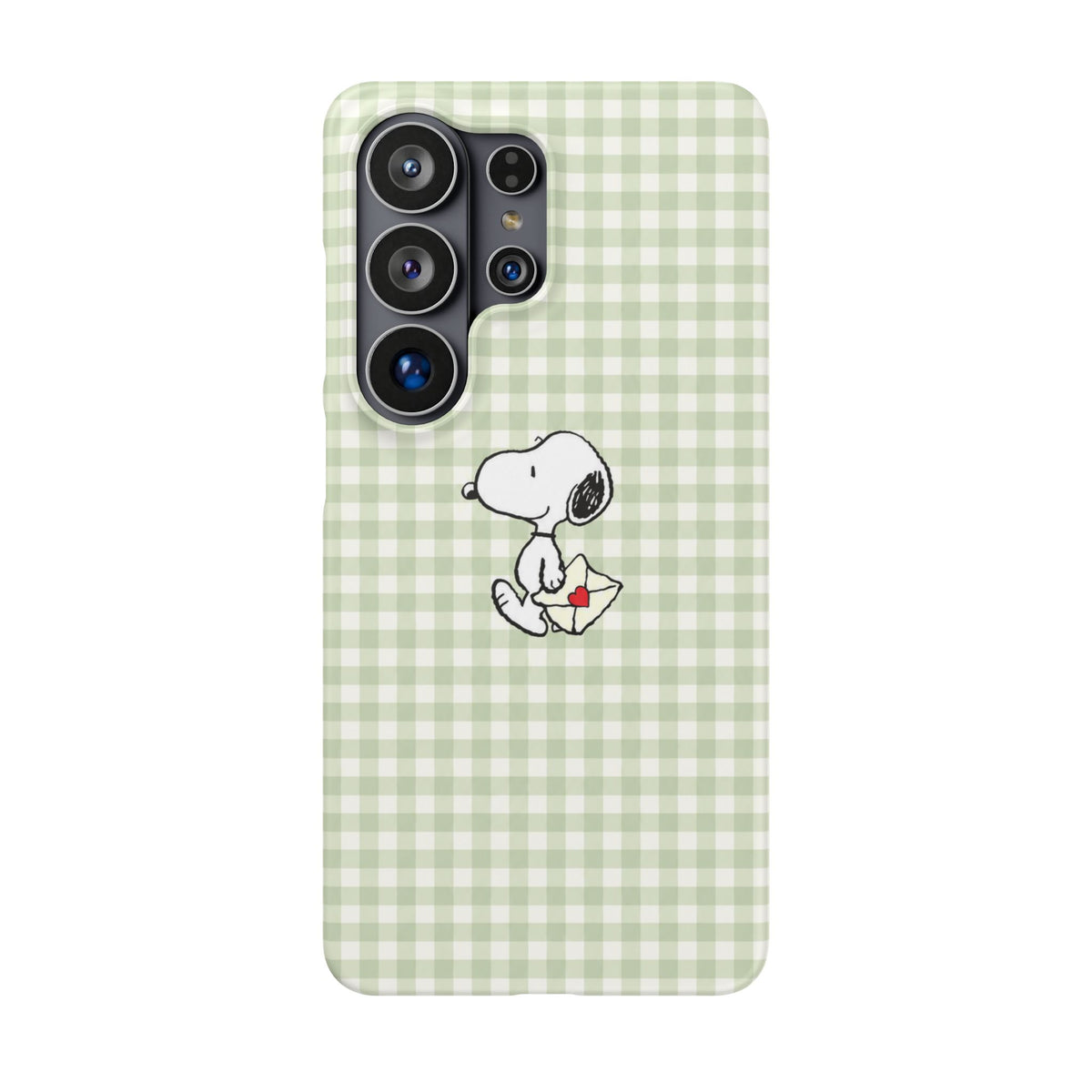 SNOOPY ZÖLD KOCKÁS SAMSUNG IPHONE TOK