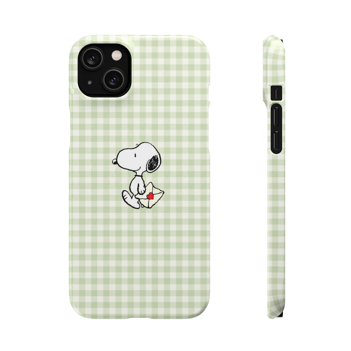 SNOOPY ZÖLD KOCKÁS SAMSUNG IPHONE TOK