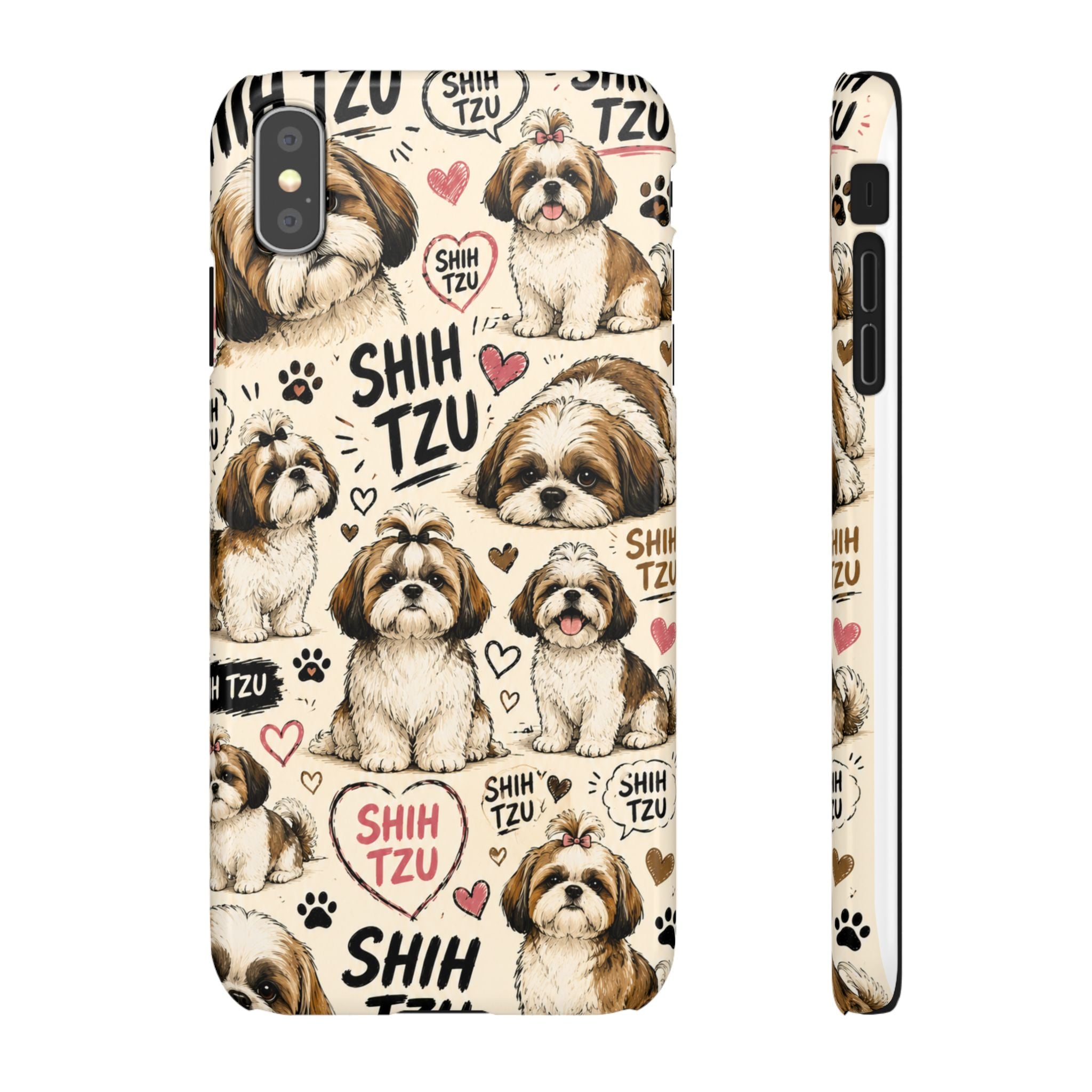 Shih Tzu Phone Case — Cute Dog Pattern Snap Case for Dog Lovers.