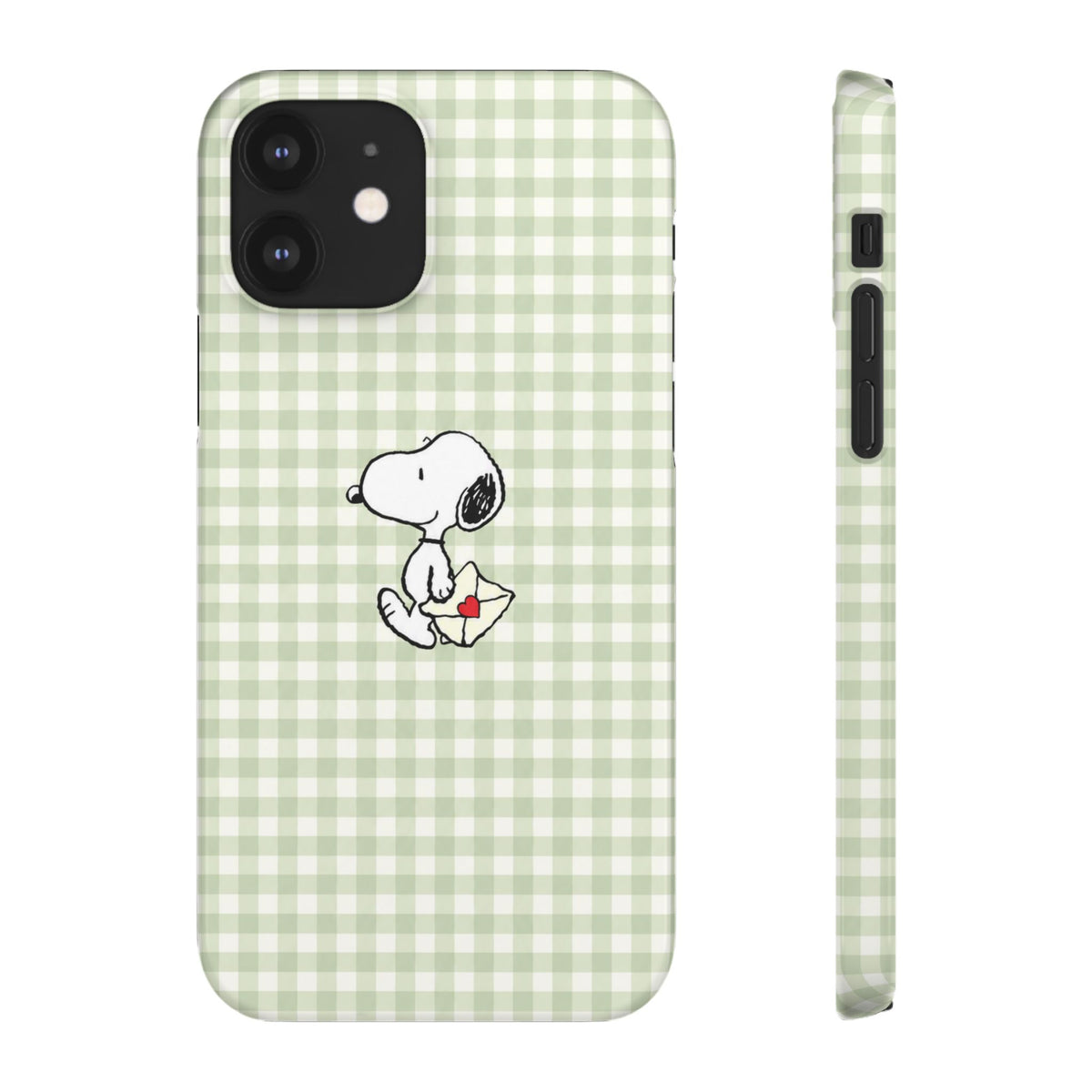 SNOOPY ZÖLD KOCKÁS SAMSUNG IPHONE TOK