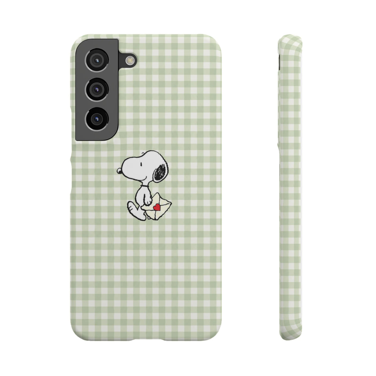 SNOOPY ZÖLD KOCKÁS SAMSUNG IPHONE TOK