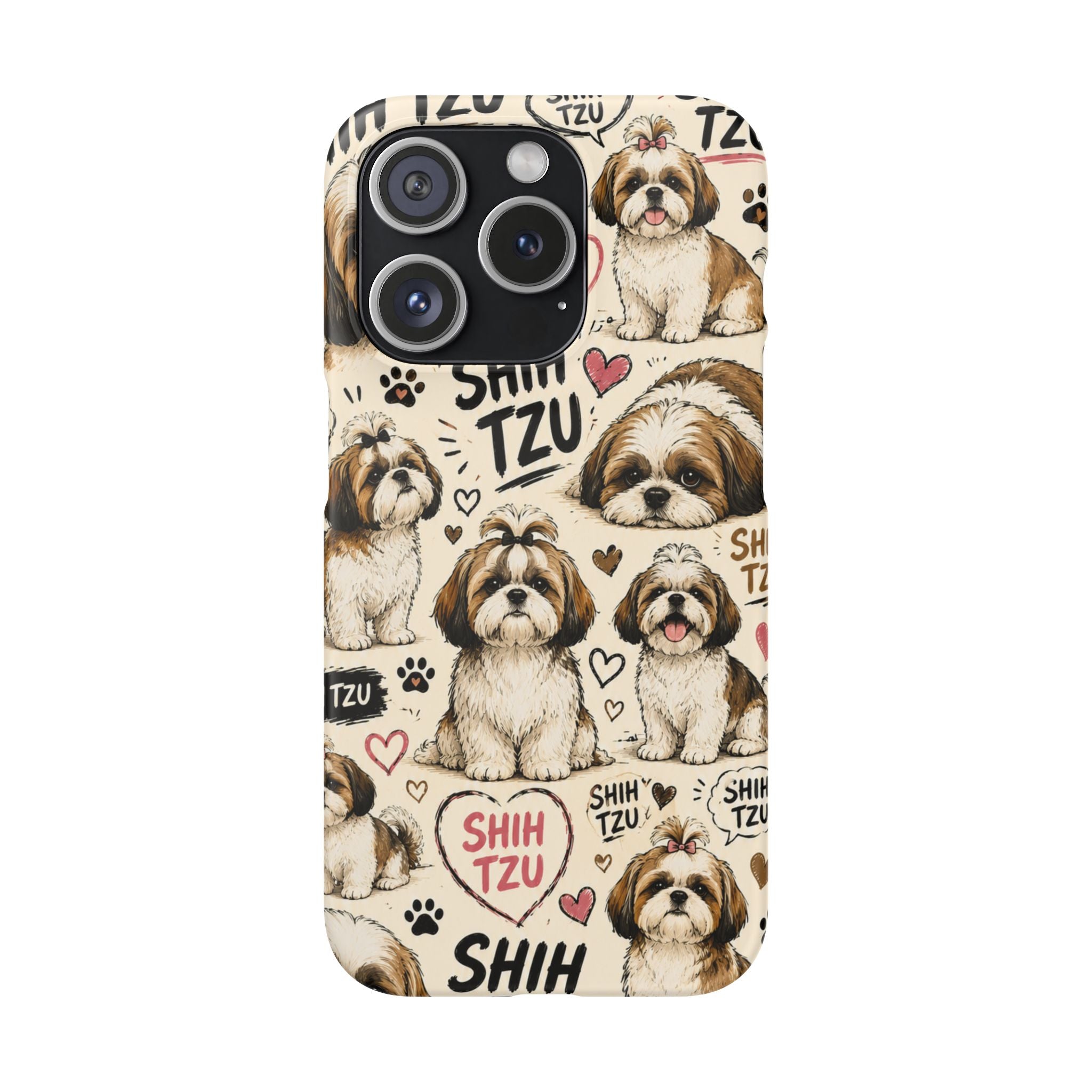 Shih Tzu Phone Case — Cute Dog Pattern Snap Case for Dog Lovers