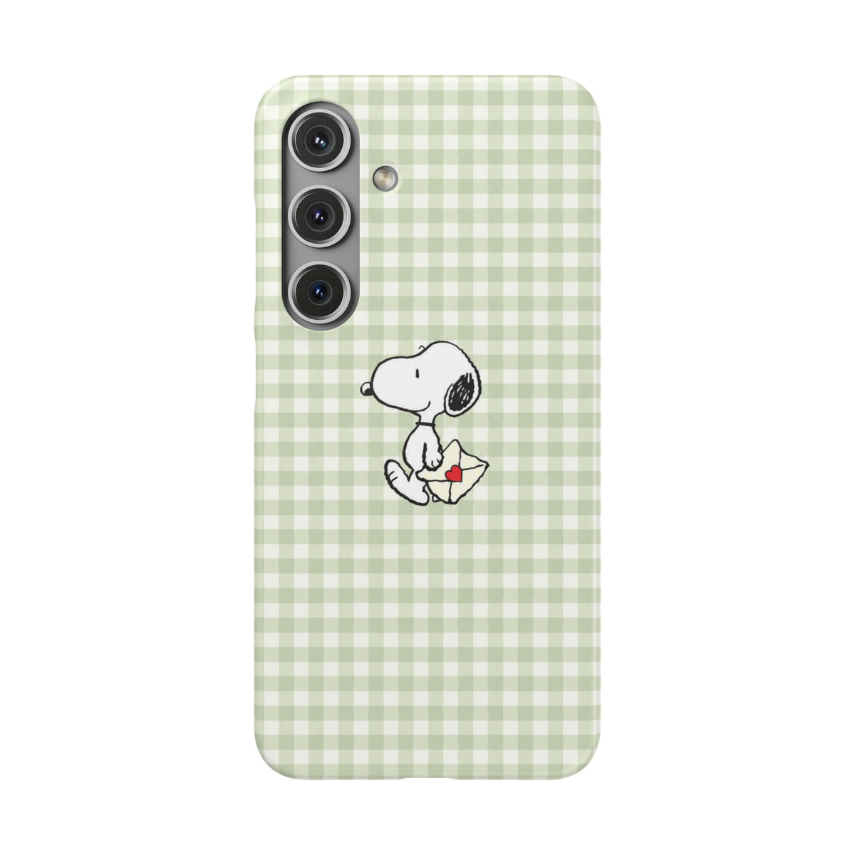 SNOOPY ZÖLD KOCKÁS SAMSUNG IPHONE TOK