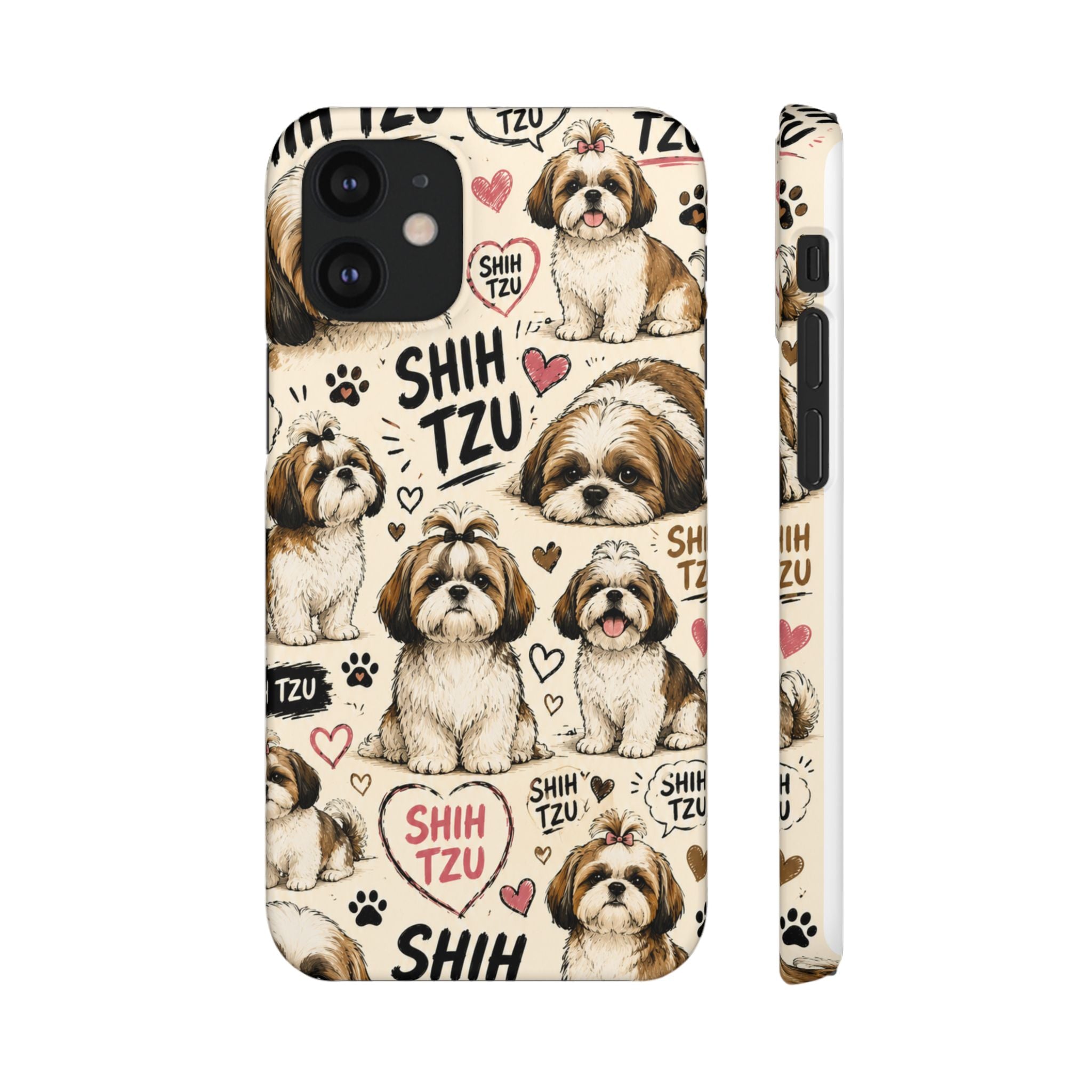 Shih Tzu Phone Case — Cute Dog Pattern Snap Case for Dog Lovers
