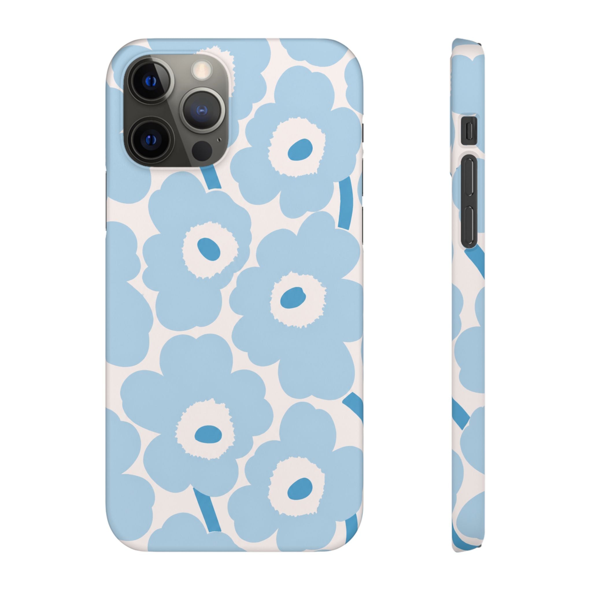 KÉK VIRÁGOS SAMSUNG IPHONE TOK