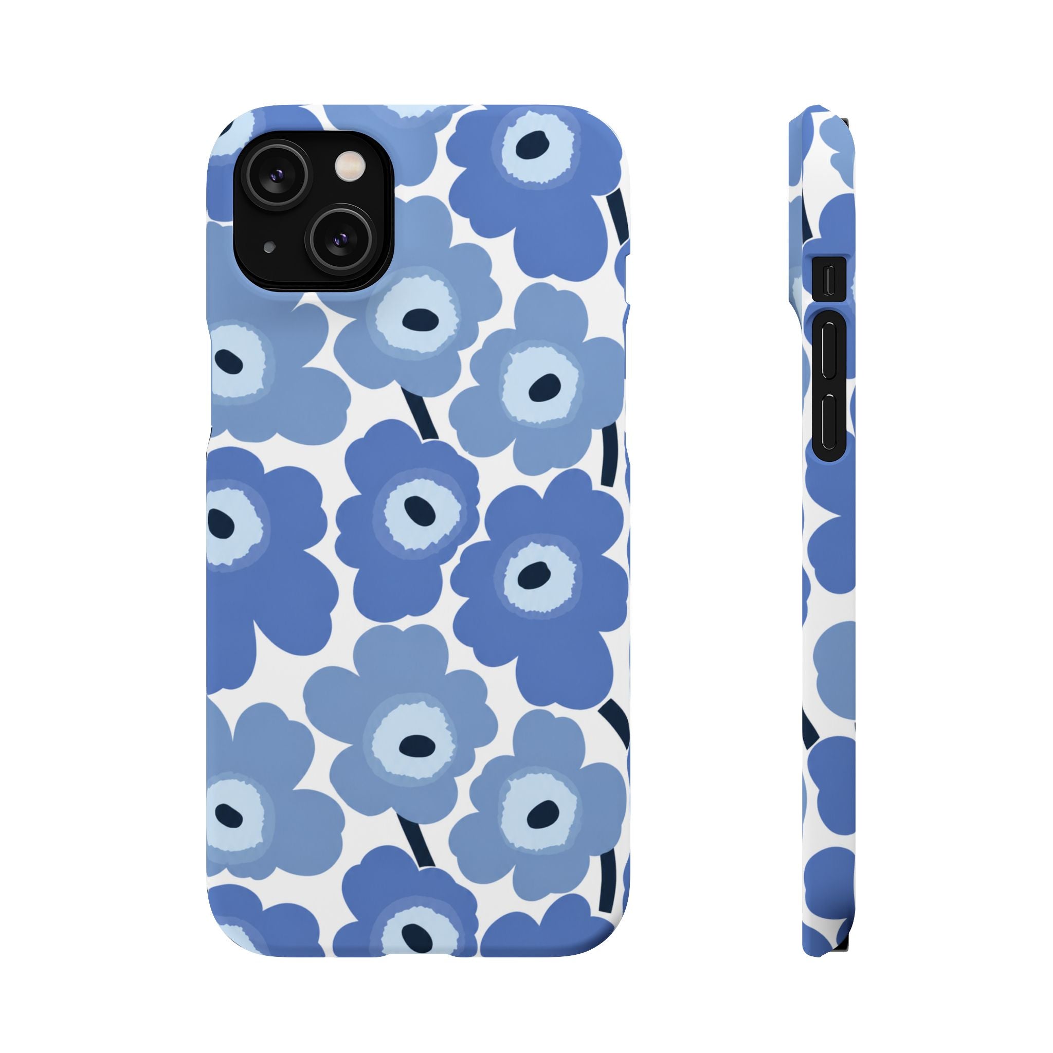KÉK VIRÁGOS SAMSUNG IPHONE TOK