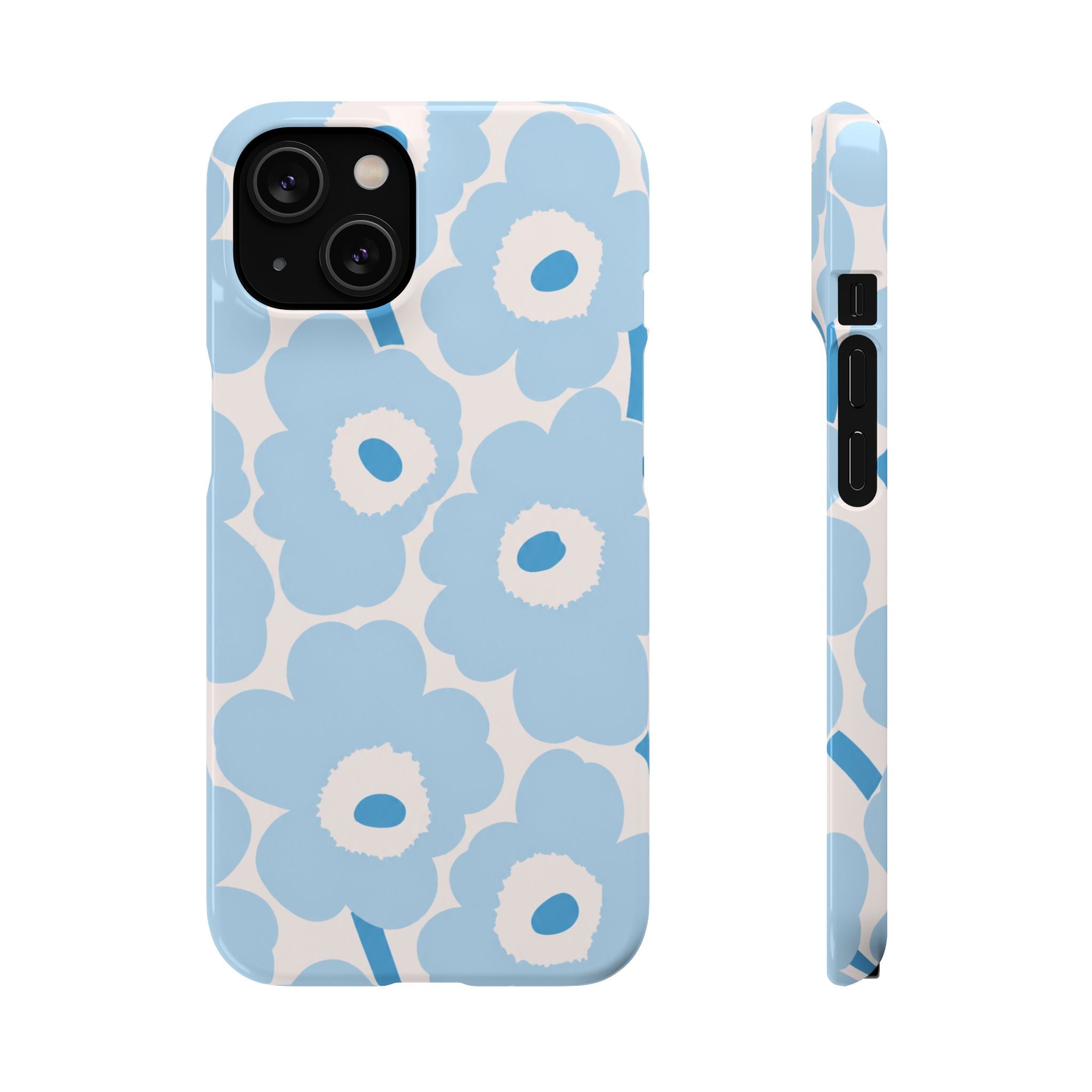 KÉK VIRÁGOS SAMSUNG IPHONE TOK