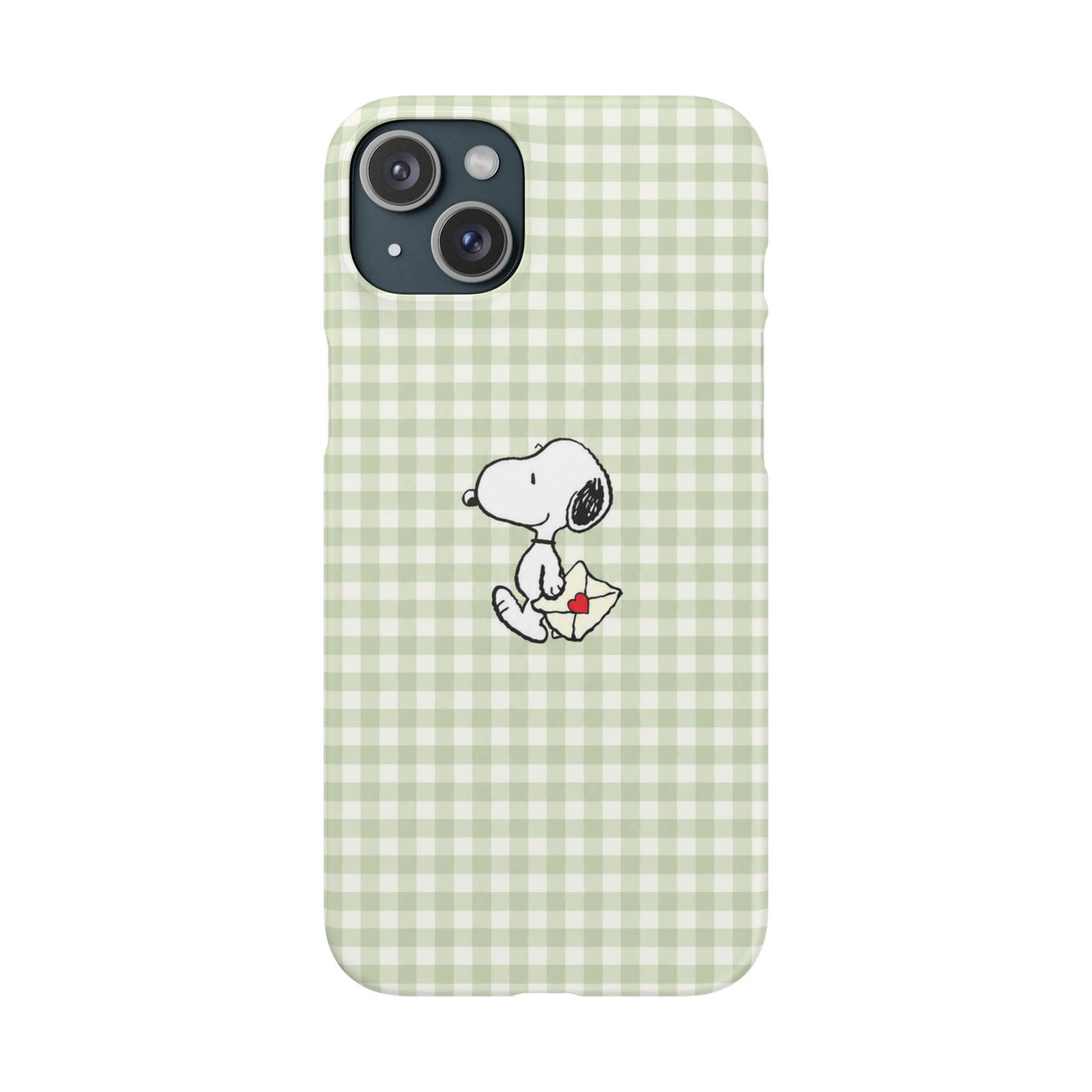 SNOOPY ZÖLD KOCKÁS SAMSUNG IPHONE TOK