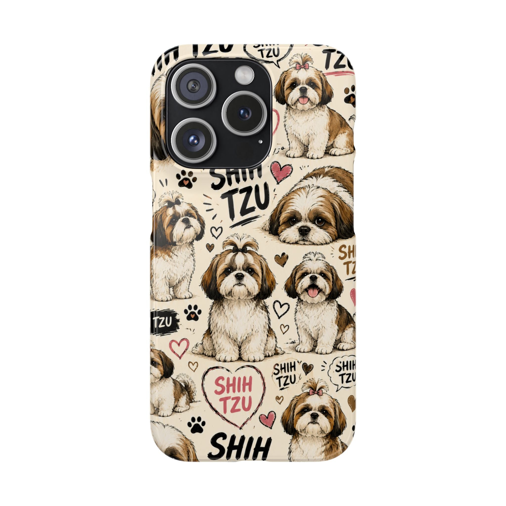 Shih Tzu Phone Case — Cute Dog Pattern Snap Case for Dog Lovers