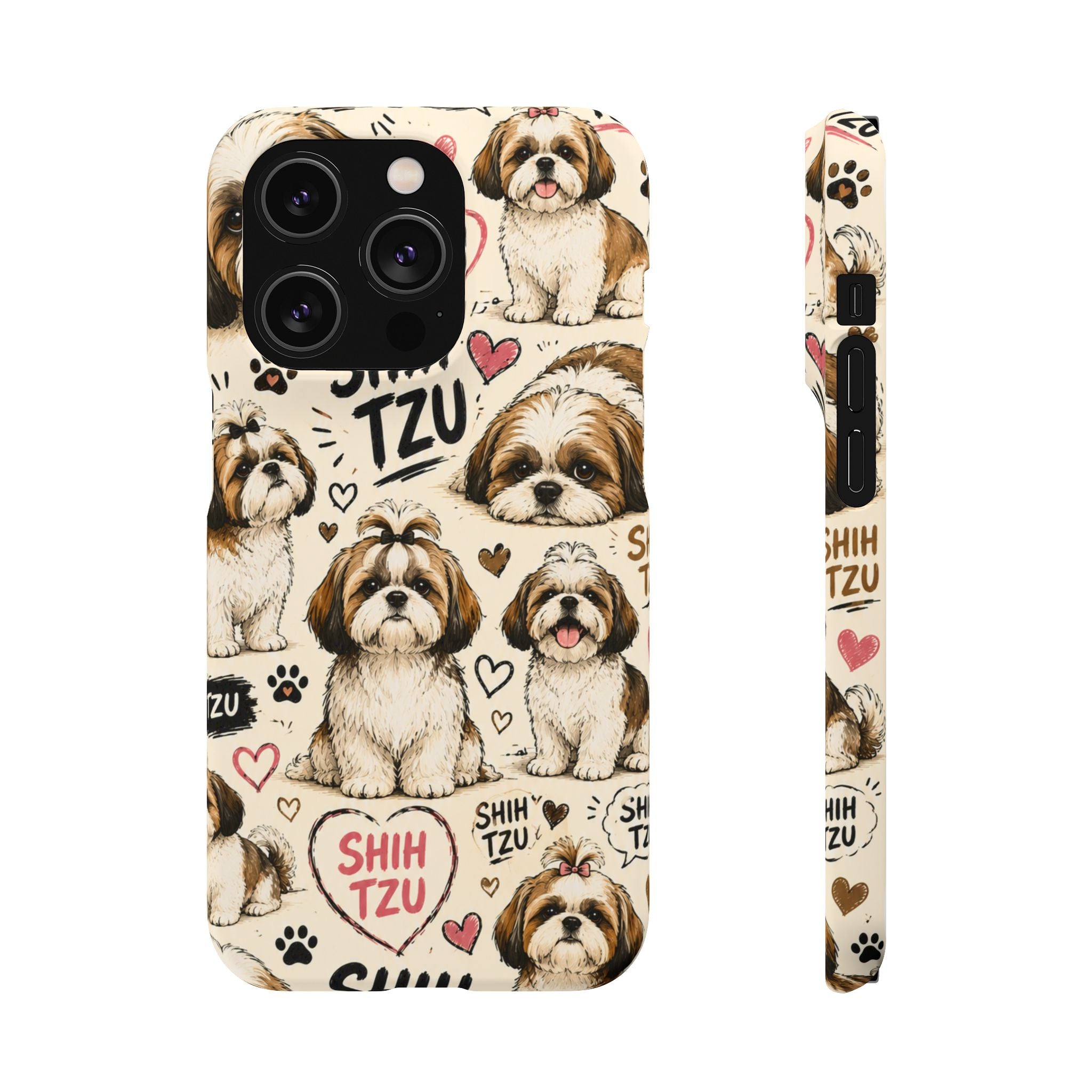 Shih Tzu Phone Case — Cute Dog Pattern Snap Case for Dog Lovers