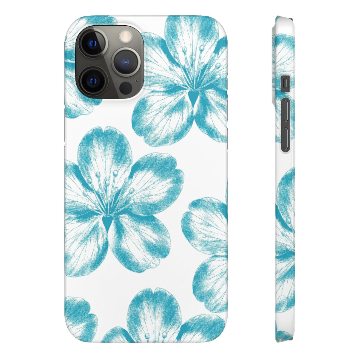 KÉK VIRÁGOK SAMSUNG IPHONE TOK