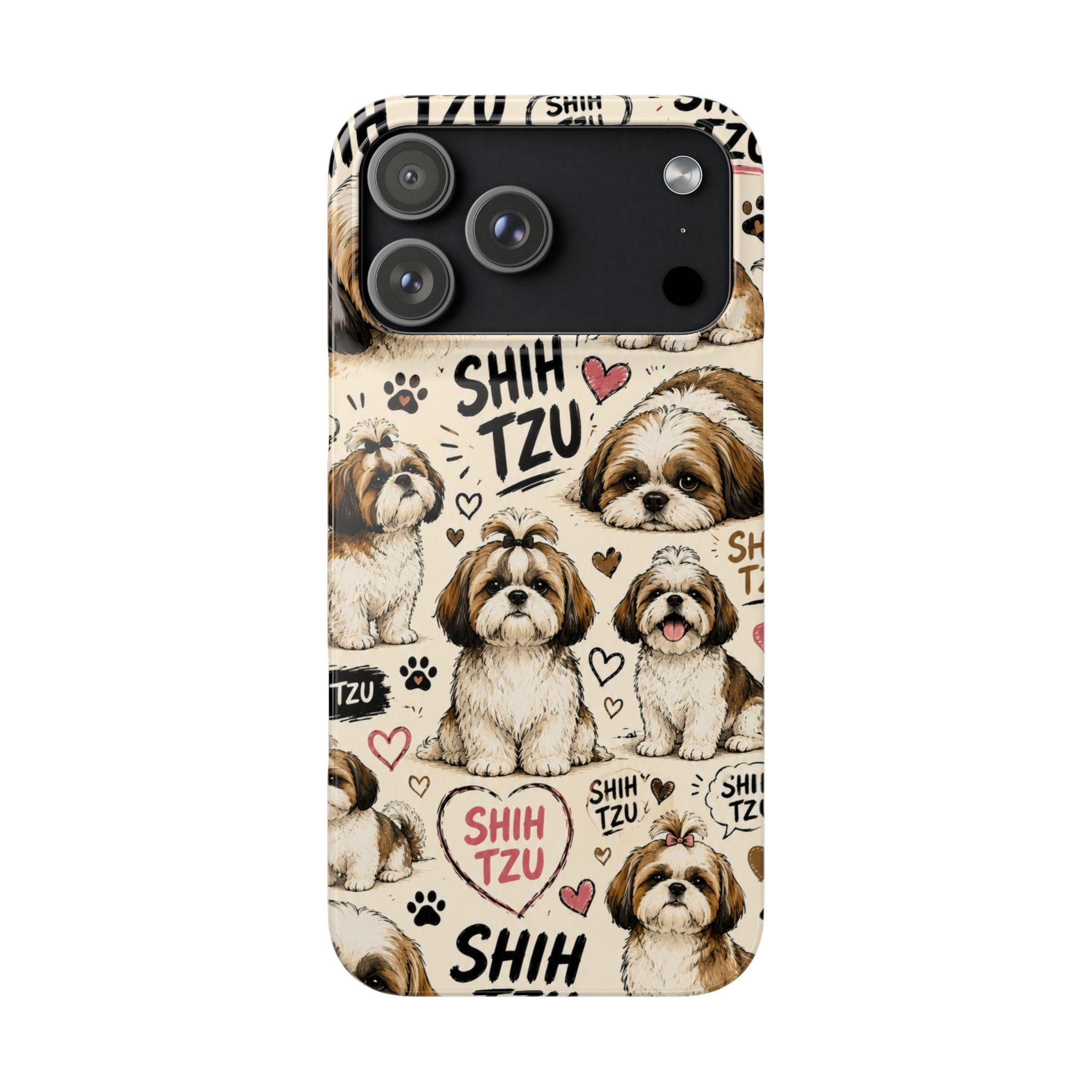 Shih Tzu Phone Case — Cute Dog Pattern Snap Case for Dog Lovers