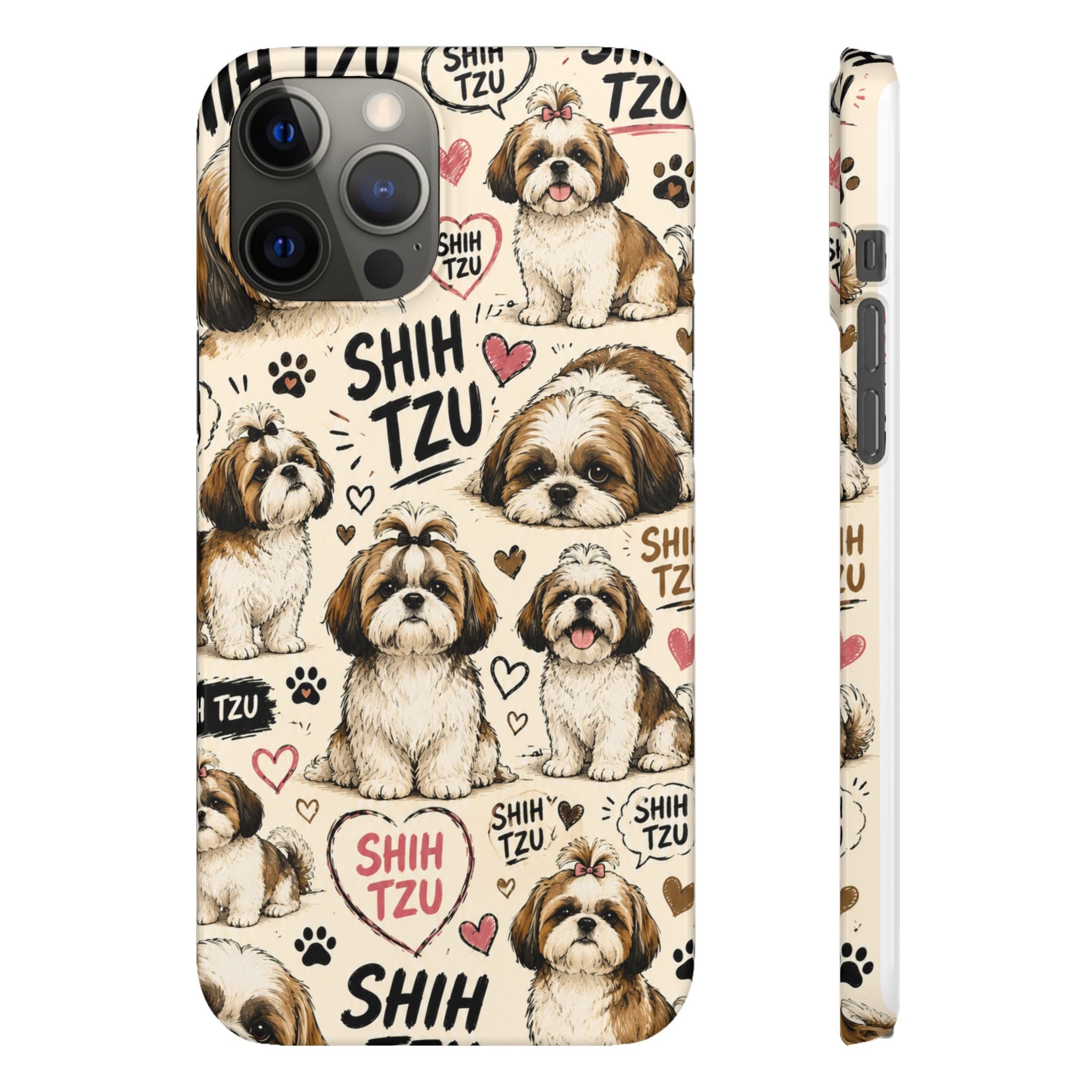 Shih Tzu Phone Case — Cute Dog Pattern Snap Case for Dog Lovers