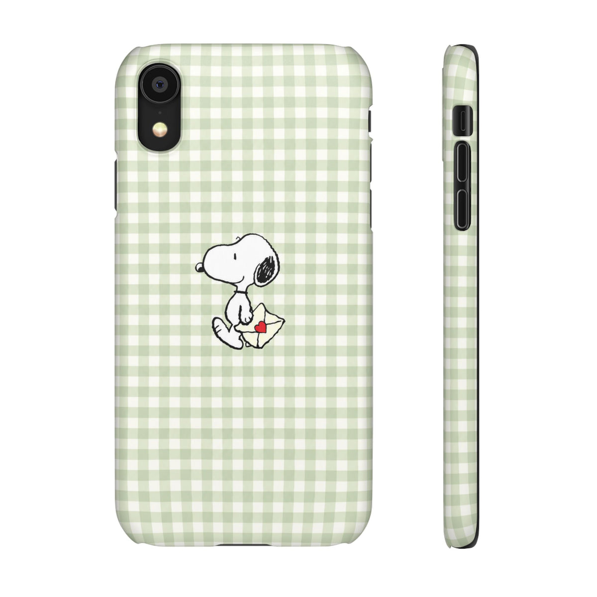 SNOOPY ZÖLD KOCKÁS SAMSUNG IPHONE TOK