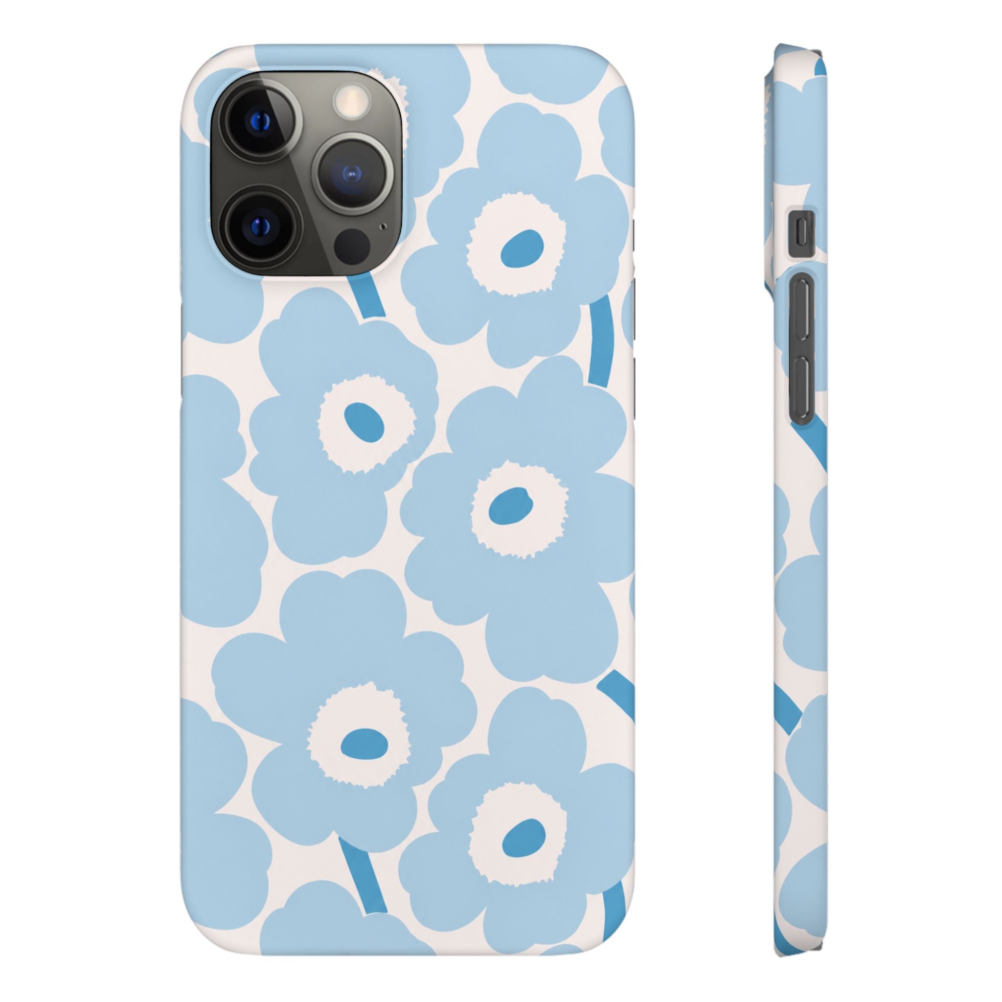 KÉK VIRÁGOS SAMSUNG IPHONE TOK