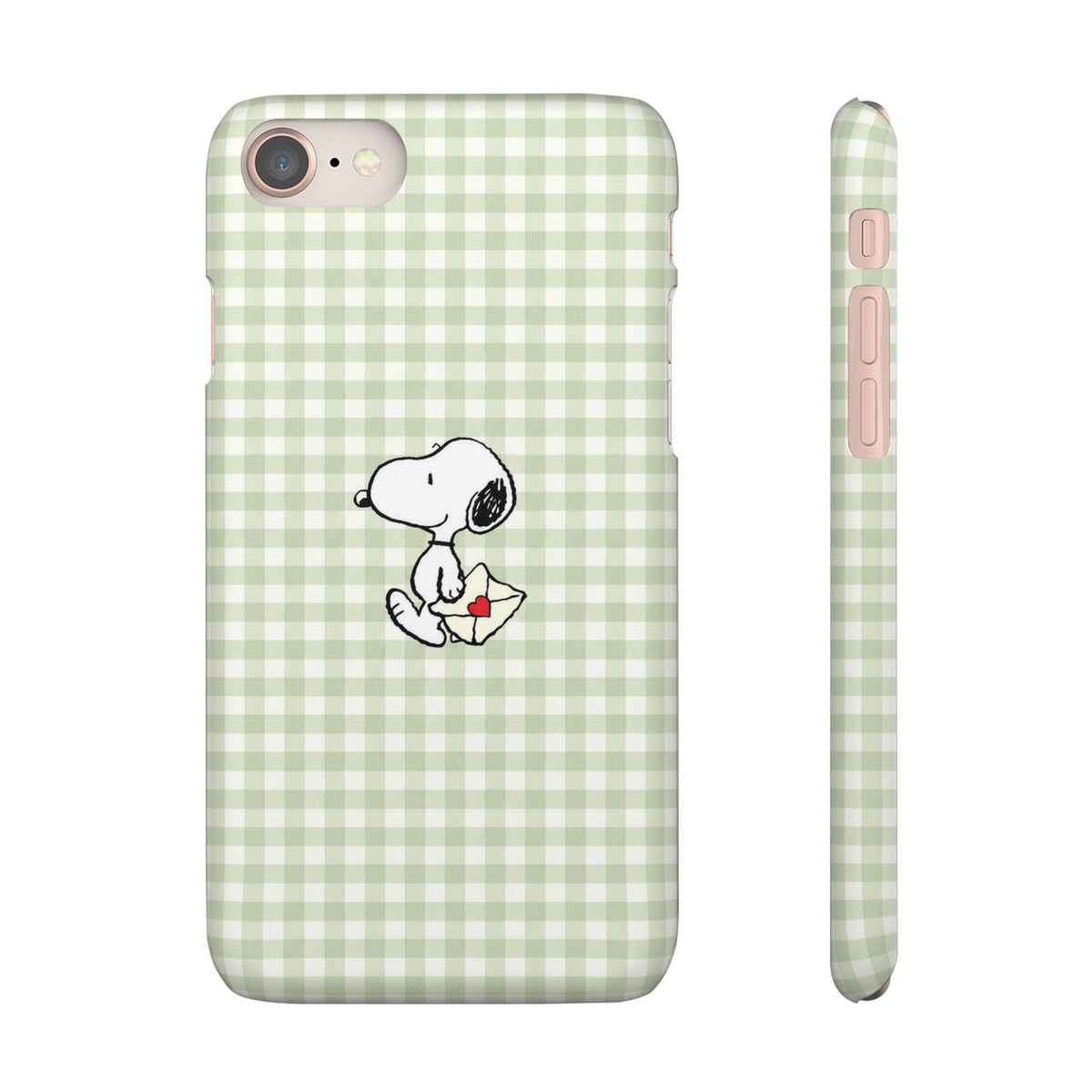 SNOOPY ZÖLD KOCKÁS SAMSUNG IPHONE TOK
