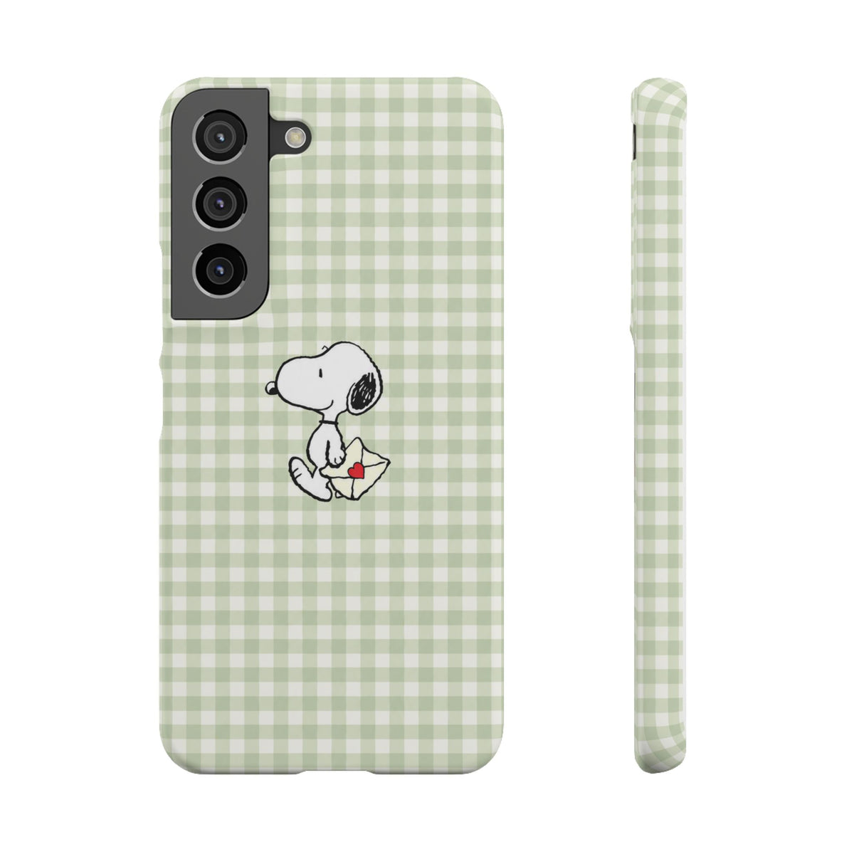 SNOOPY ZÖLD KOCKÁS SAMSUNG IPHONE TOK