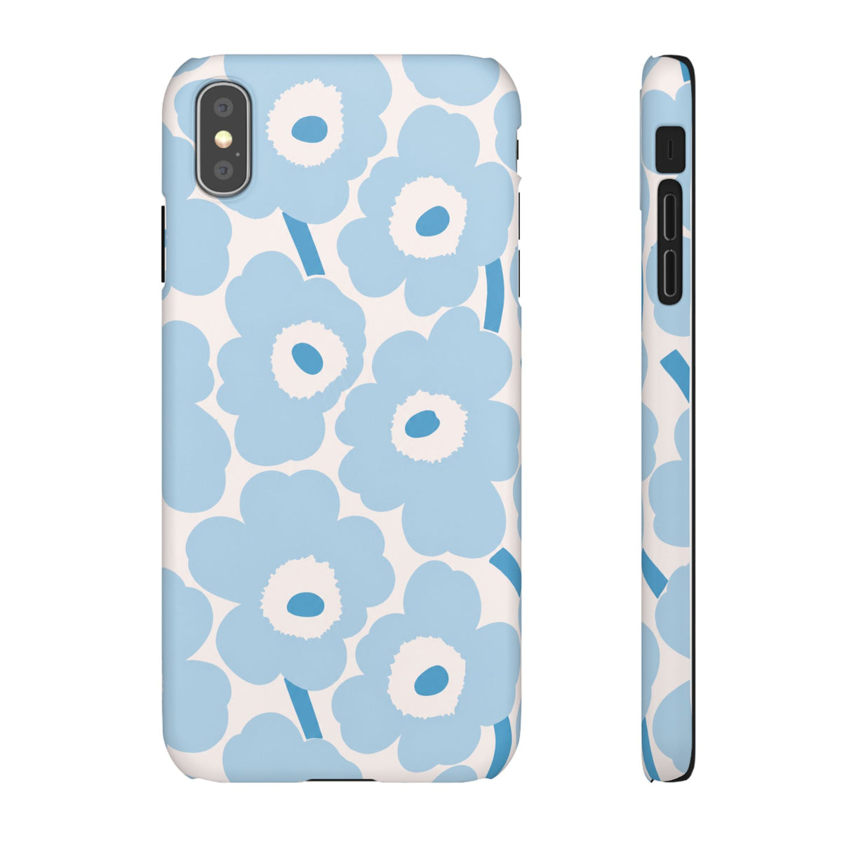 KÉK VIRÁGOS SAMSUNG IPHONE TOK