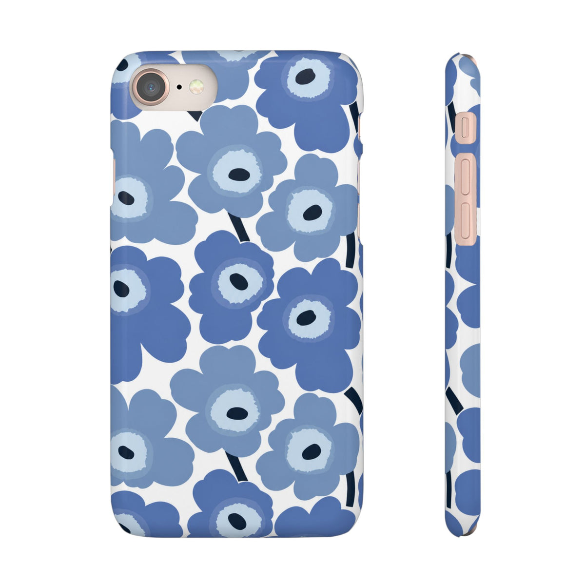 KÉK VIRÁGOS SAMSUNG IPHONE TOK