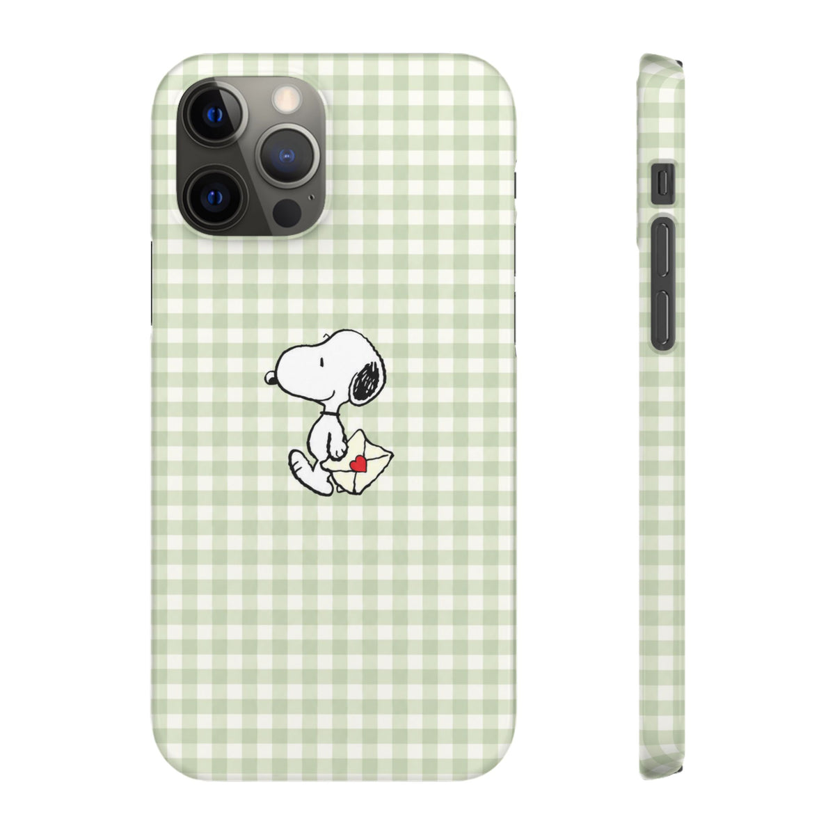SNOOPY ZÖLD KOCKÁS SAMSUNG IPHONE TOK