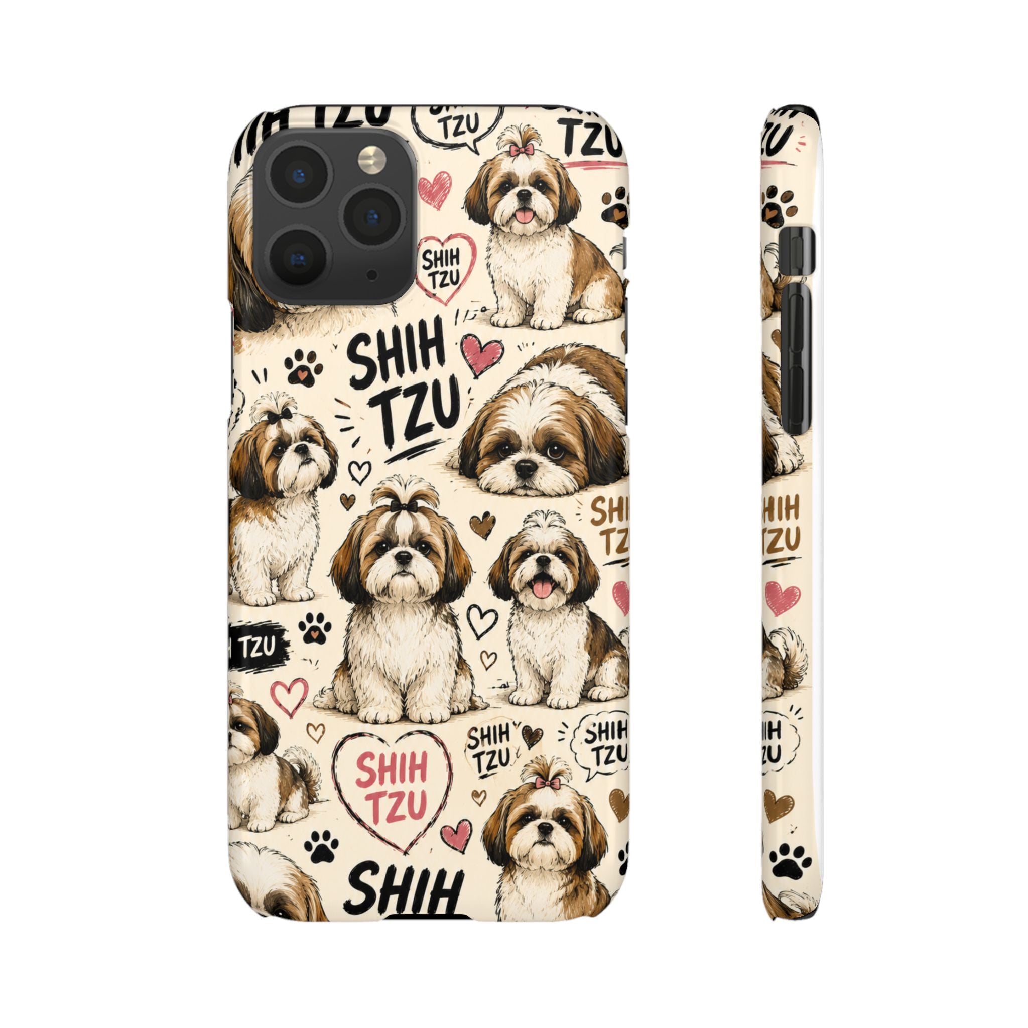 Shih Tzu Phone Case — Cute Dog Pattern Snap Case for Dog Lovers.