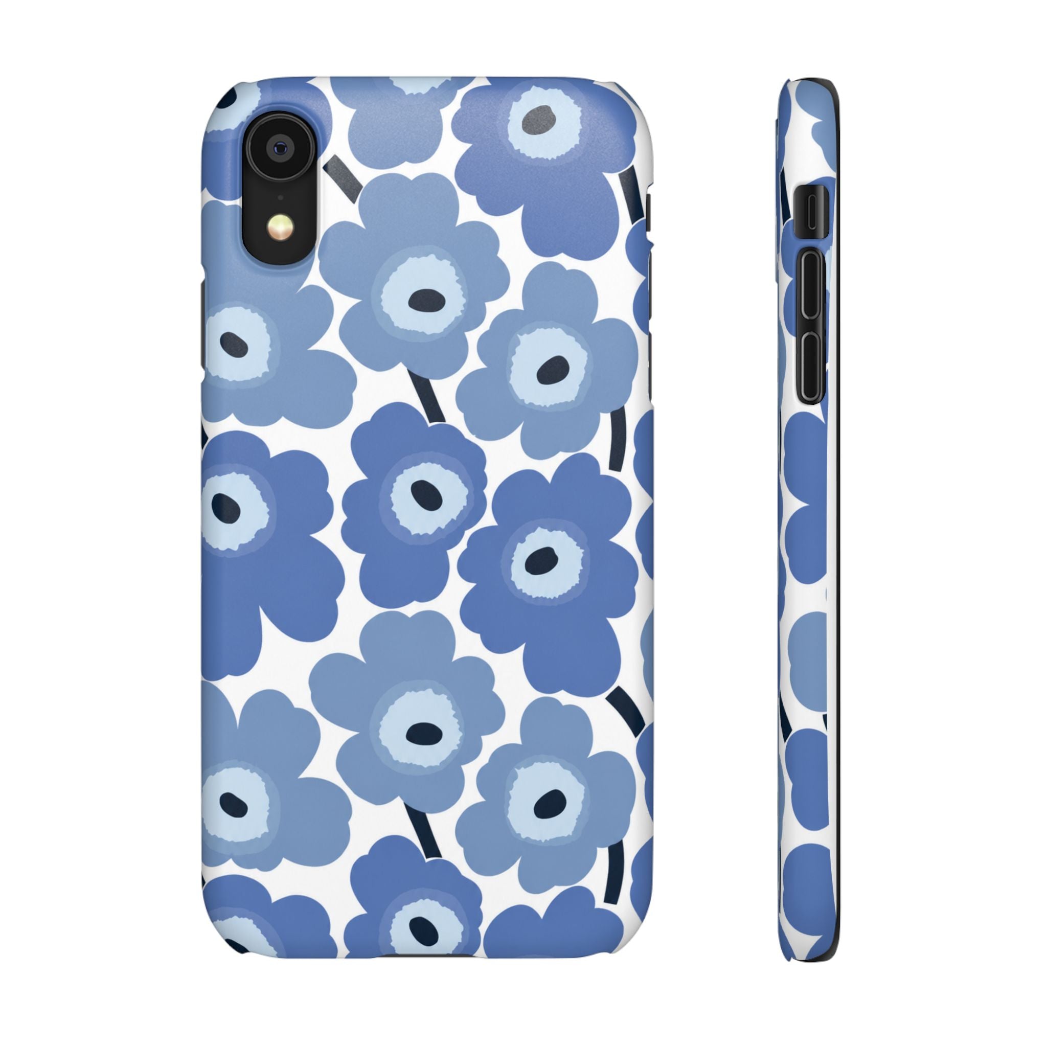 KÉK VIRÁGOS SAMSUNG IPHONE TOK