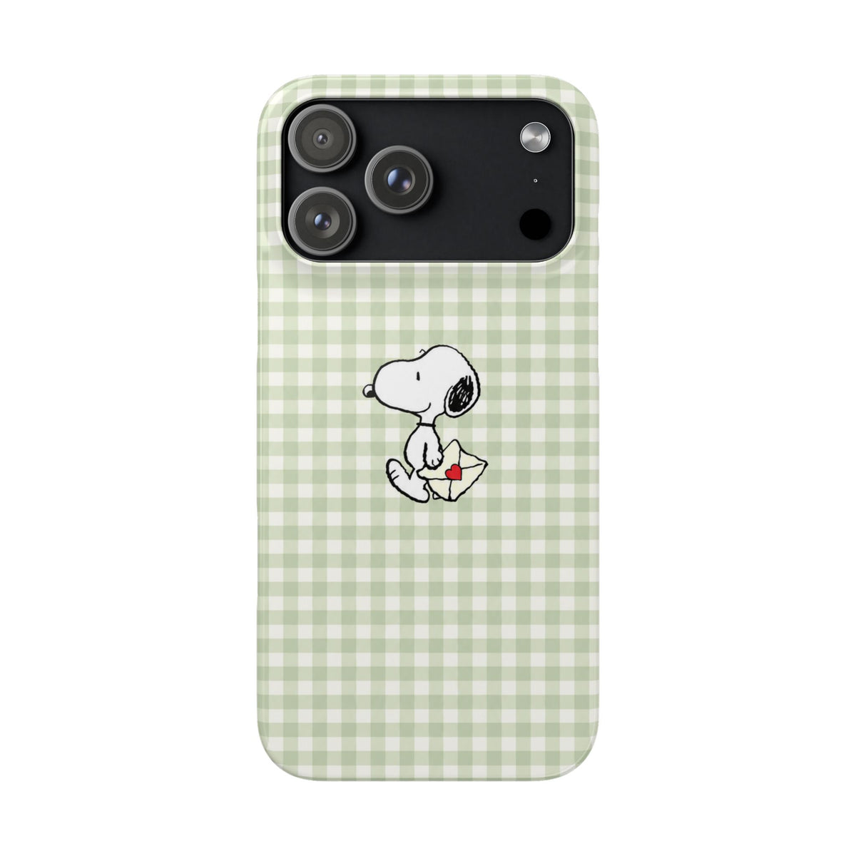 SNOOPY ZÖLD KOCKÁS SAMSUNG IPHONE TOK