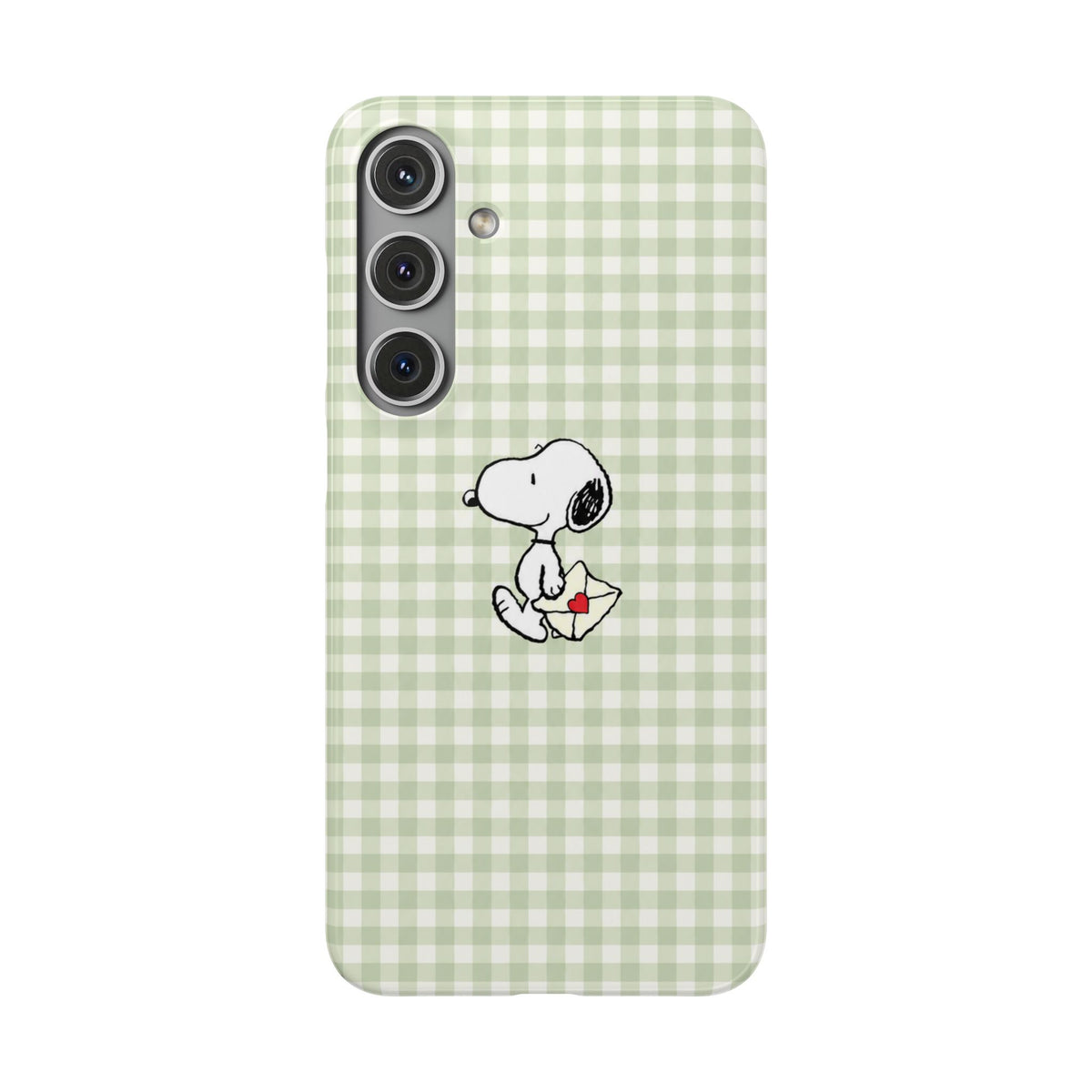 SNOOPY ZÖLD KOCKÁS SAMSUNG IPHONE TOK