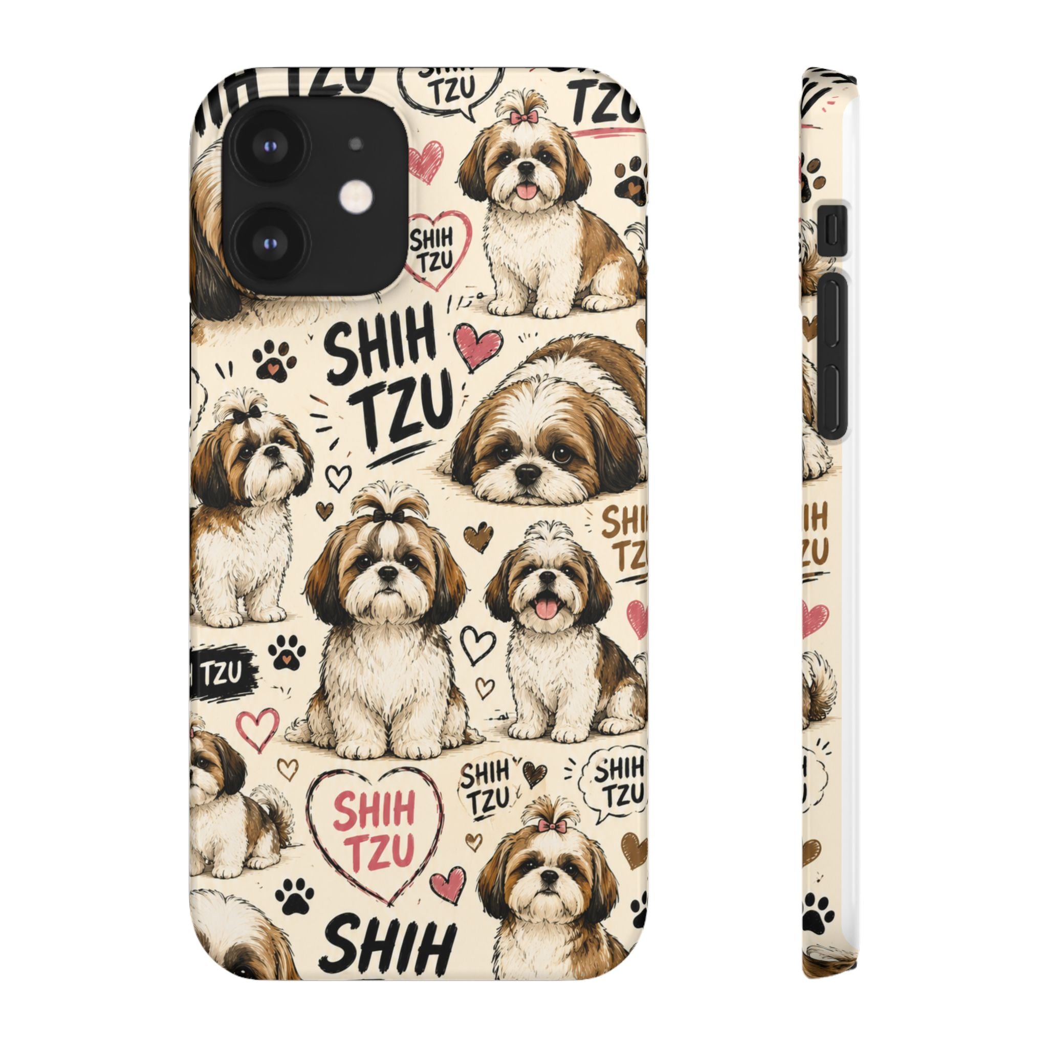 Shih Tzu Phone Case — Cute Dog Pattern Snap Case for Dog Lovers