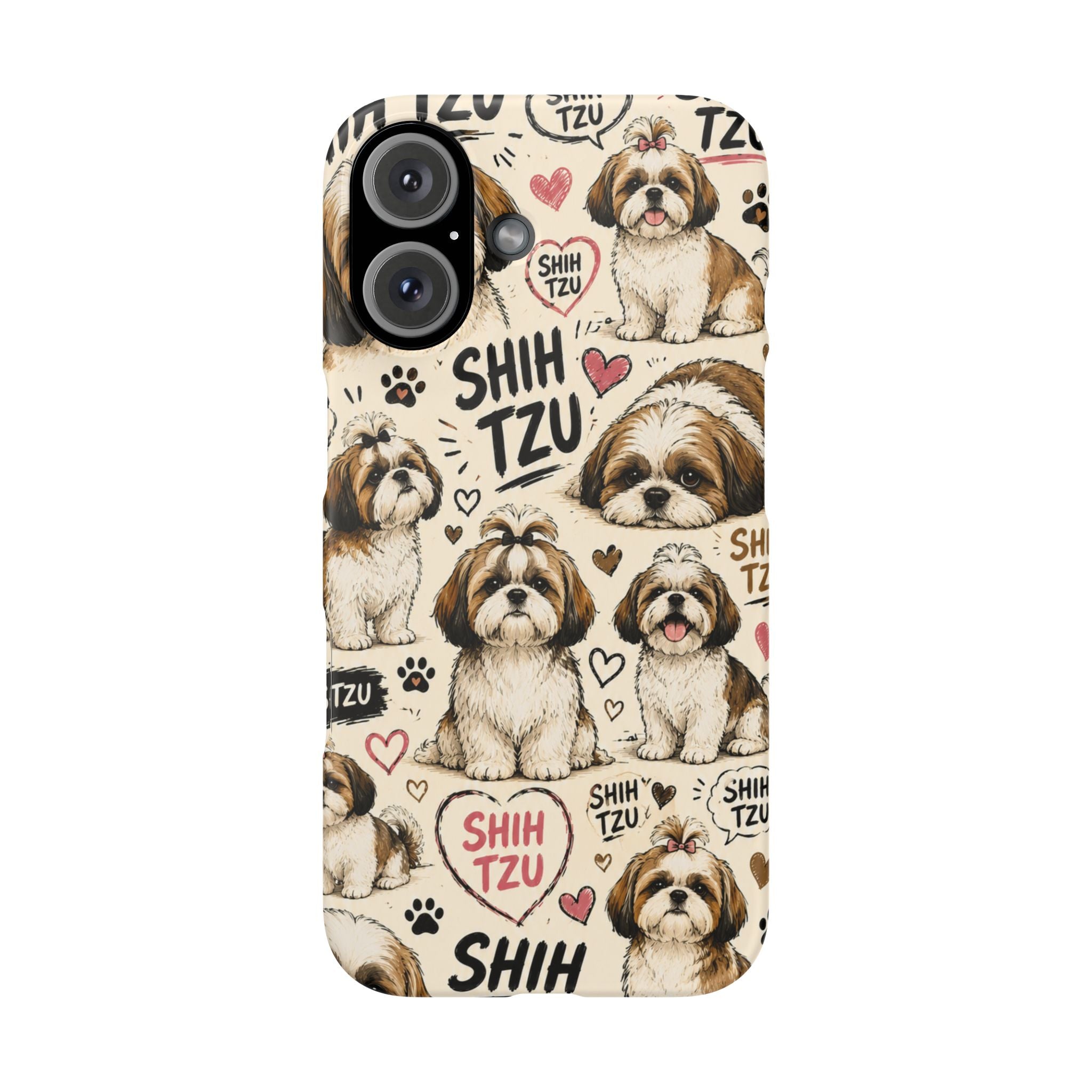 Shih Tzu Phone Case — Cute Dog Pattern Snap Case for Dog Lovers