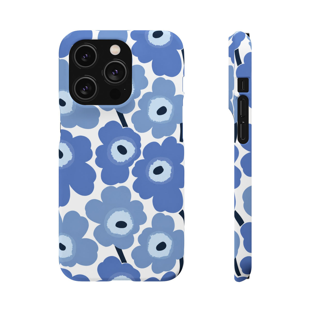 KÉK VIRÁGOS SAMSUNG IPHONE TOK