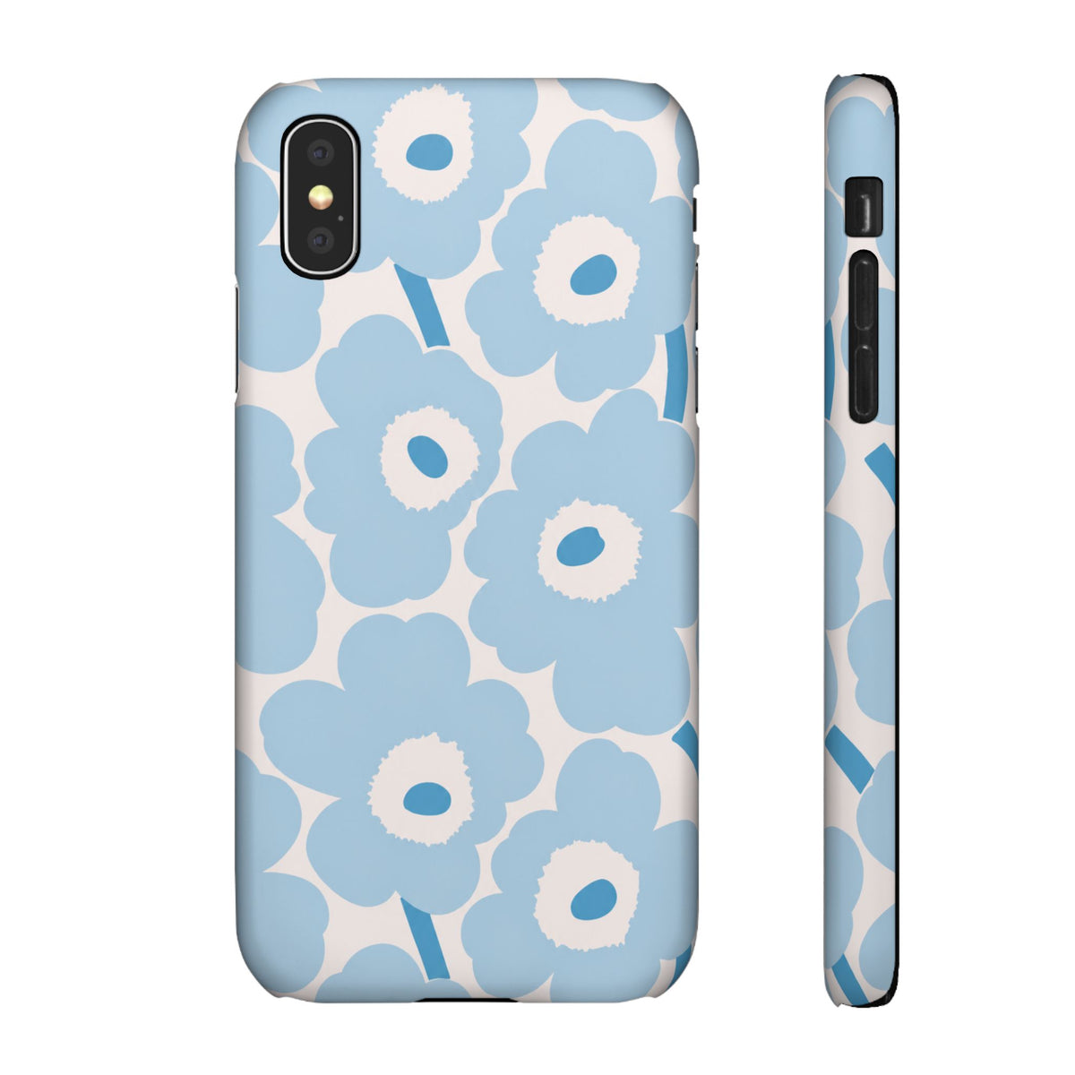 KÉK VIRÁGOS SAMSUNG IPHONE TOK