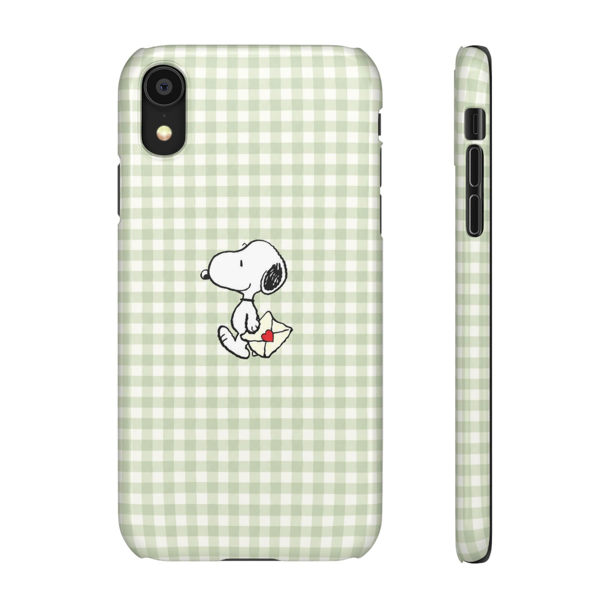 SNOOPY ZÖLD KOCKÁS SAMSUNG IPHONE TOK