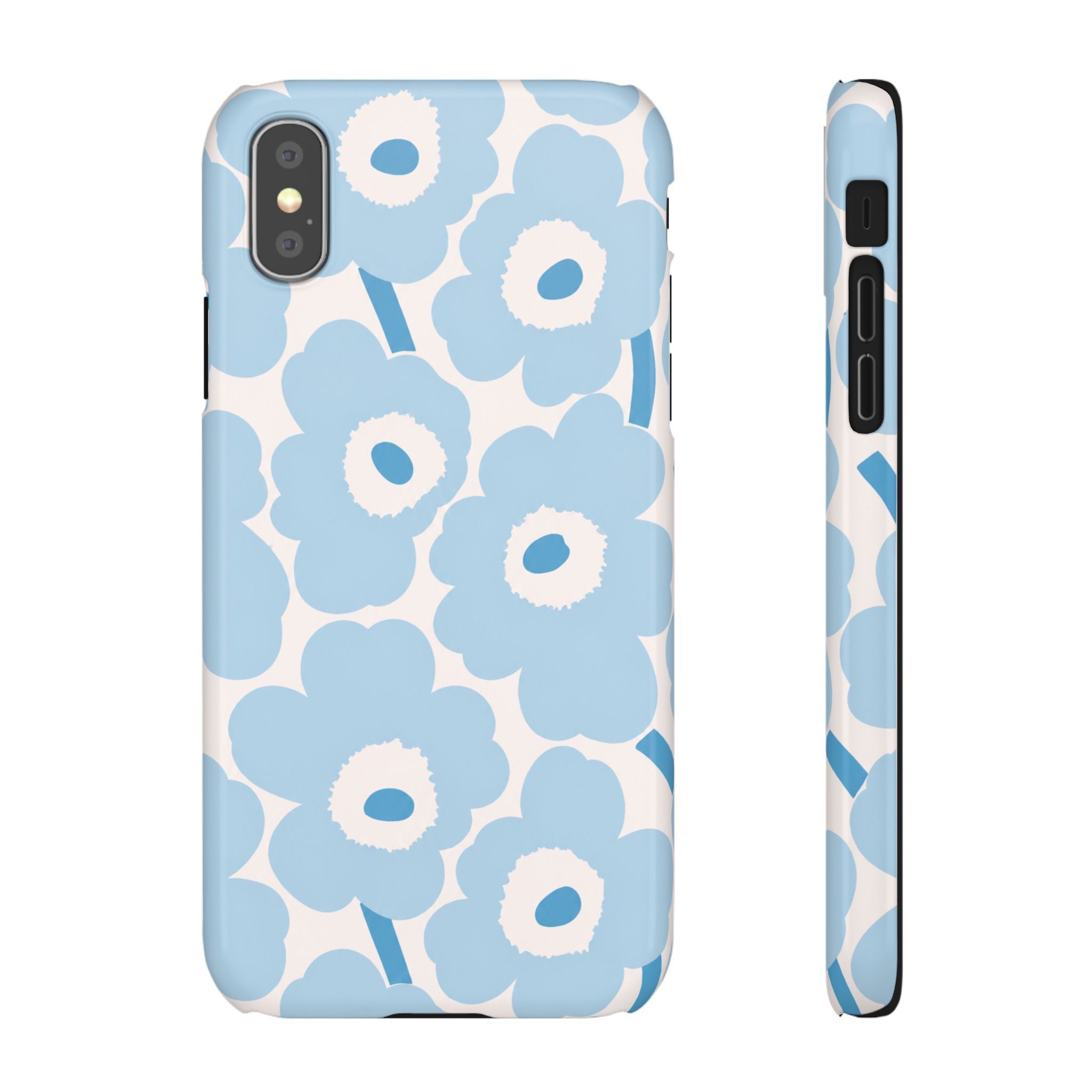 KÉK VIRÁGOS SAMSUNG IPHONE TOK