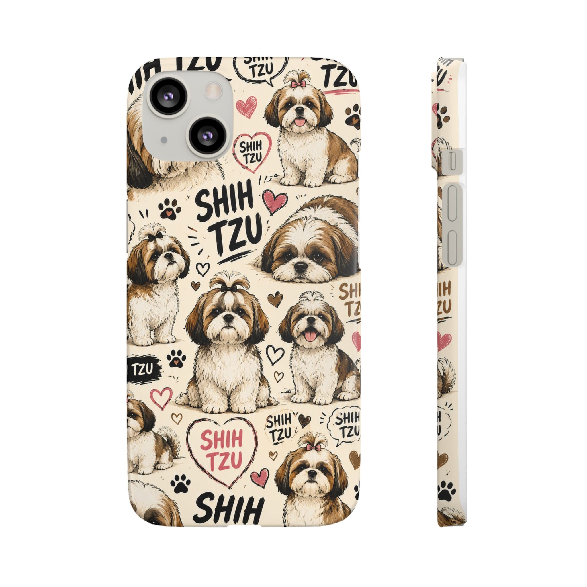 Shih Tzu Phone Case — Cute Dog Pattern Snap Case for Dog Lovers