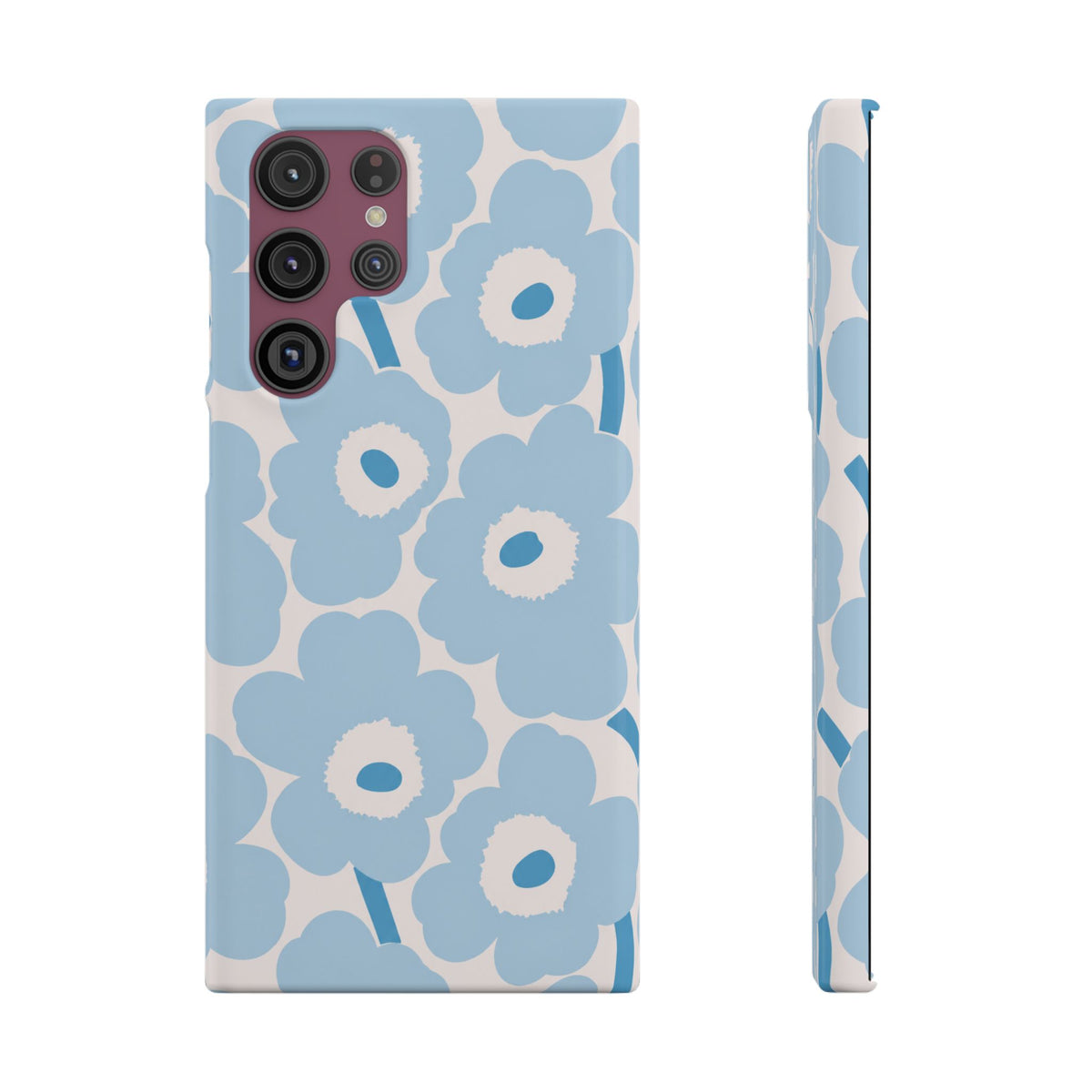 KÉK VIRÁGOS SAMSUNG IPHONE TOK