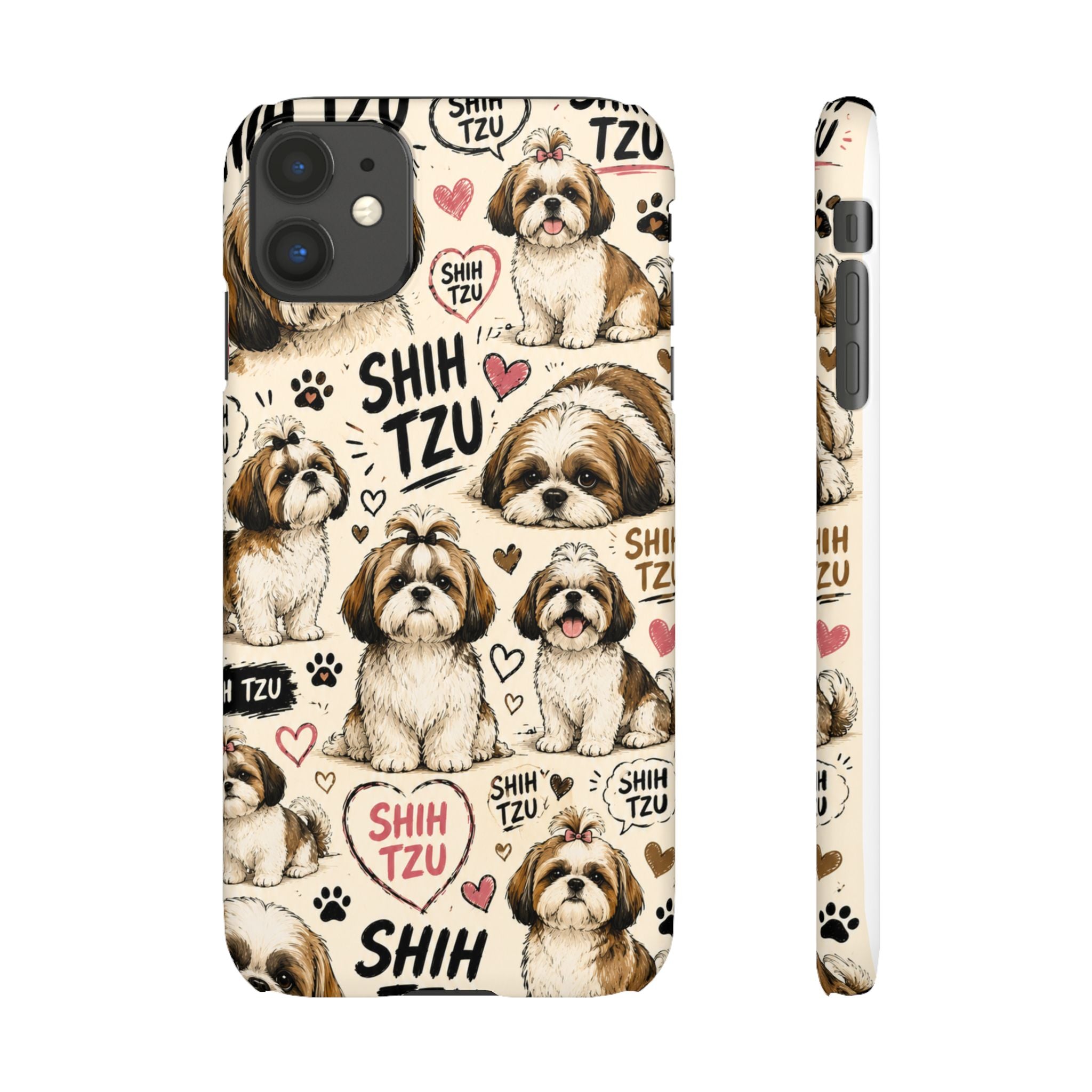 Shih Tzu Phone Case — Cute Dog Pattern Snap Case for Dog Lovers.