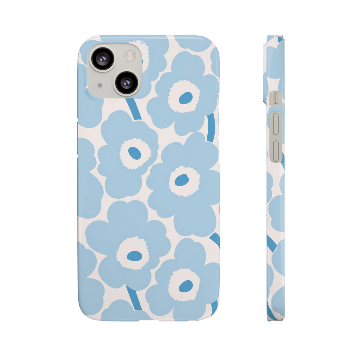 KÉK VIRÁGOS SAMSUNG IPHONE TOK