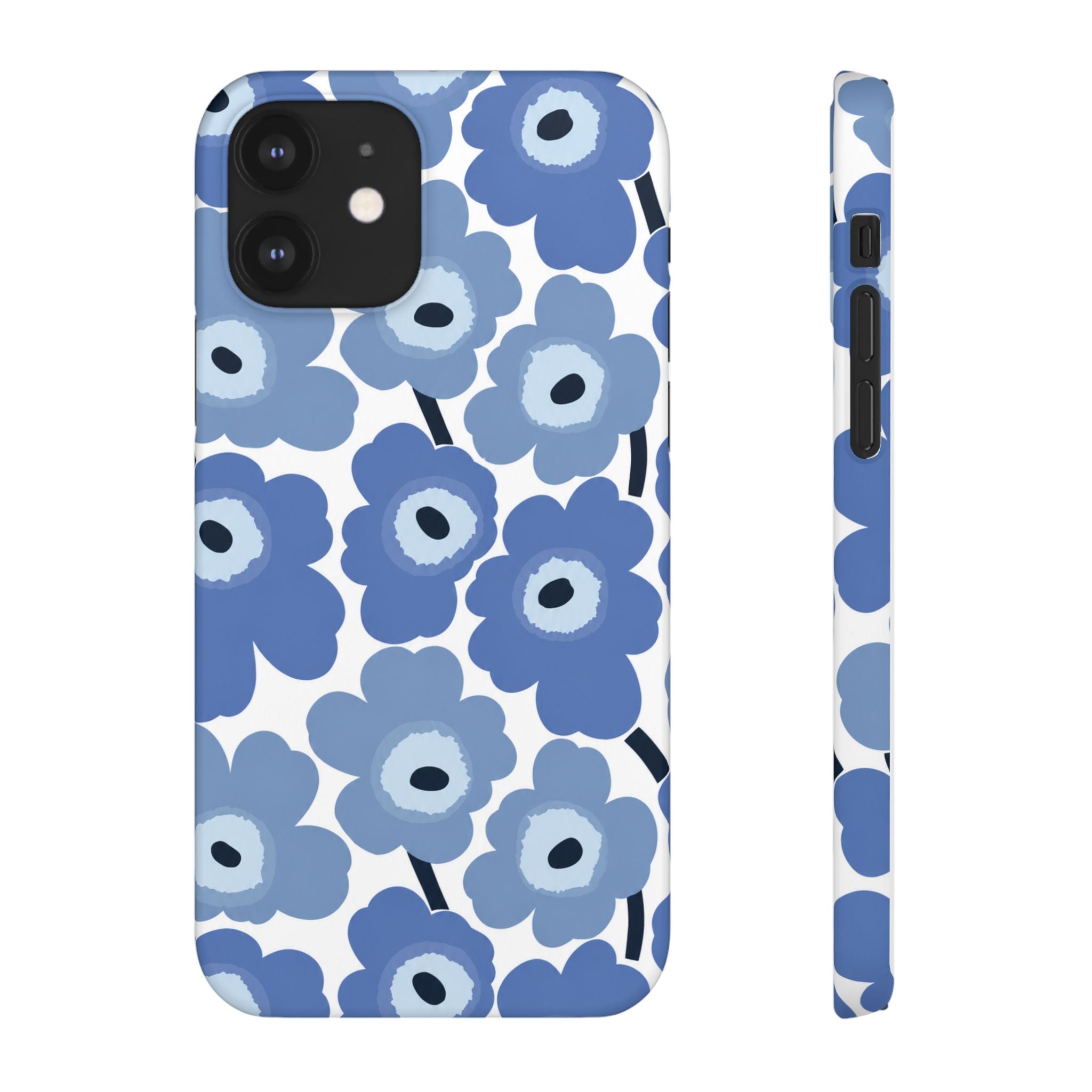 KÉK VIRÁGOS SAMSUNG IPHONE TOK