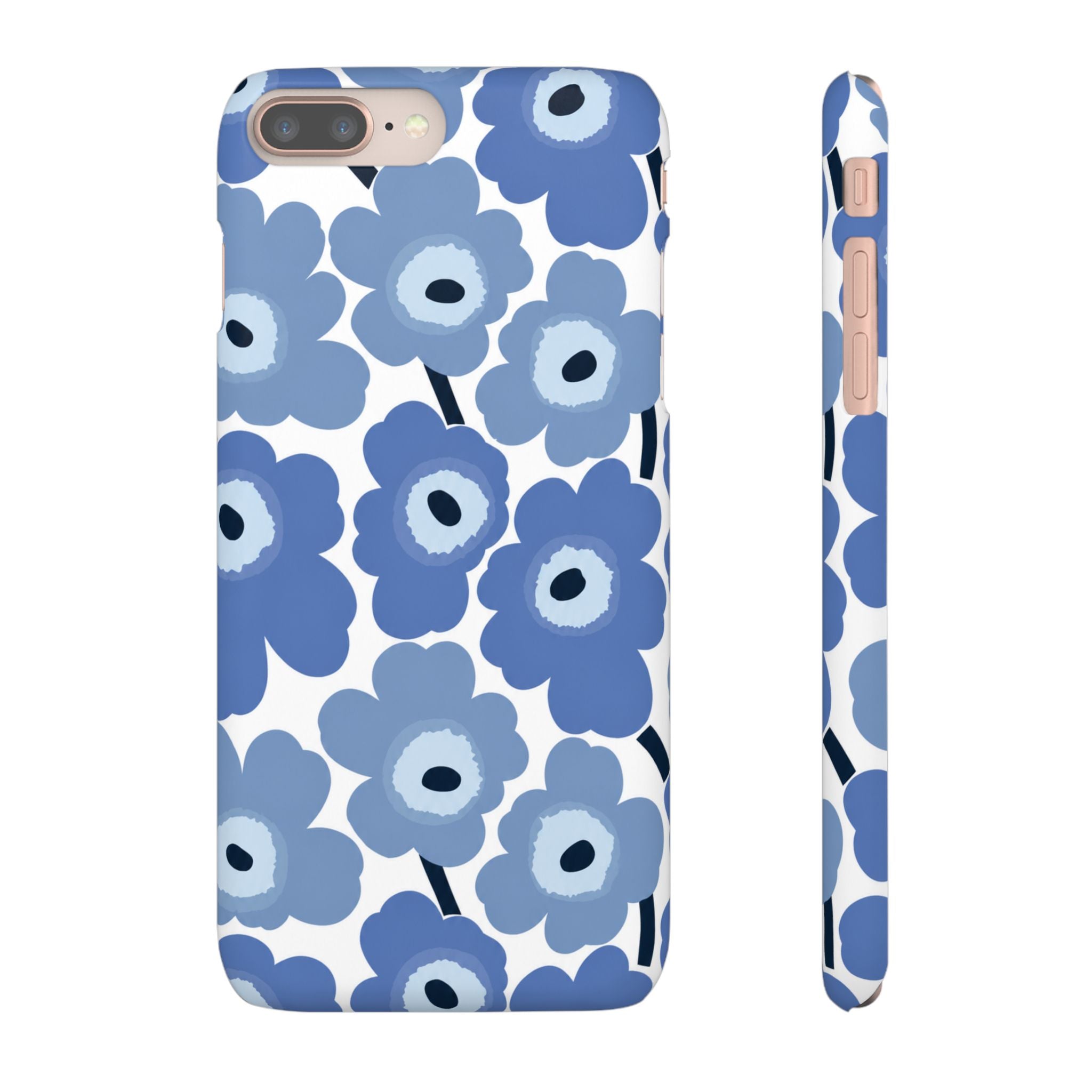 KÉK VIRÁGOS SAMSUNG IPHONE TOK