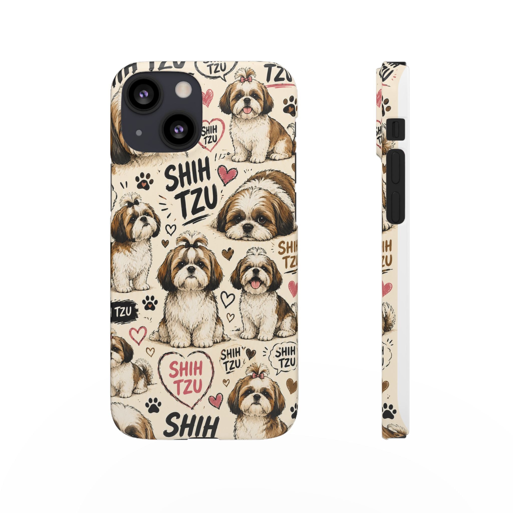 Shih Tzu Phone Case — Cute Dog Pattern Snap Case for Dog Lovers