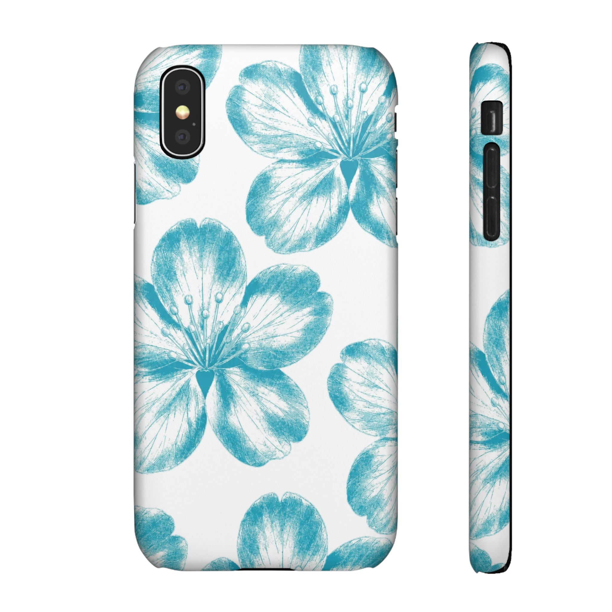 KÉK VIRÁGOK SAMSUNG IPHONE TOK