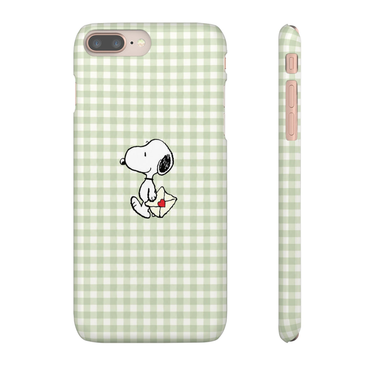 SNOOPY ZÖLD KOCKÁS SAMSUNG IPHONE TOK