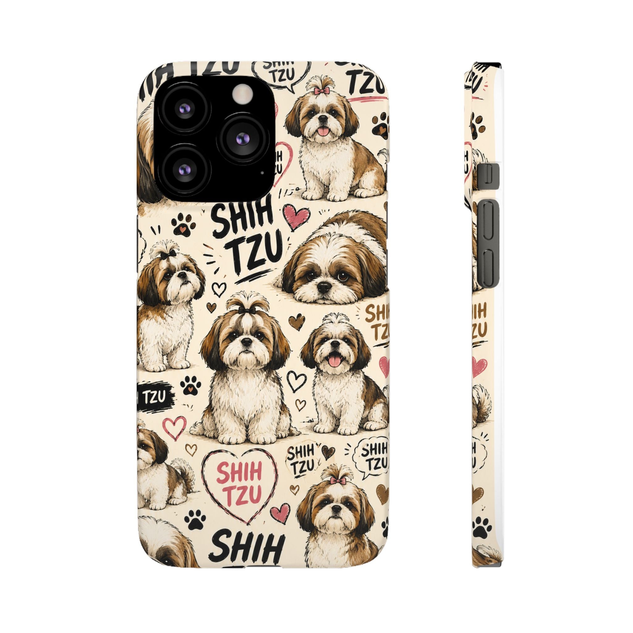 Shih Tzu Phone Case — Cute Dog Pattern Snap Case for Dog Lovers
