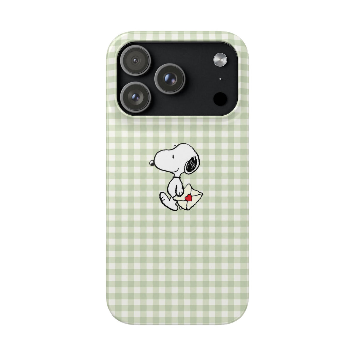SNOOPY ZÖLD KOCKÁS SAMSUNG IPHONE TOK