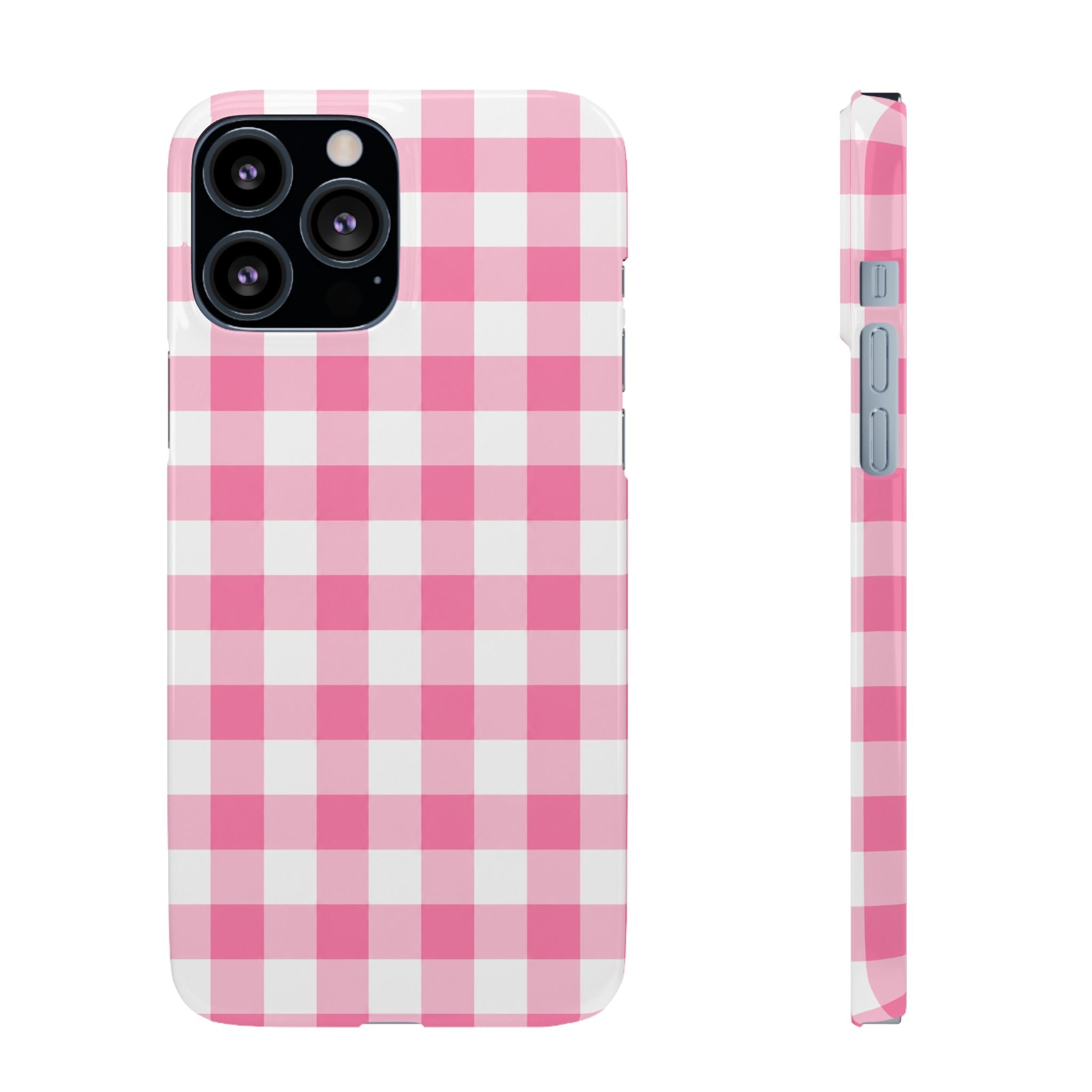 RÓZSASZIN KOCKÁS SAMSUNG IPHONE TOK