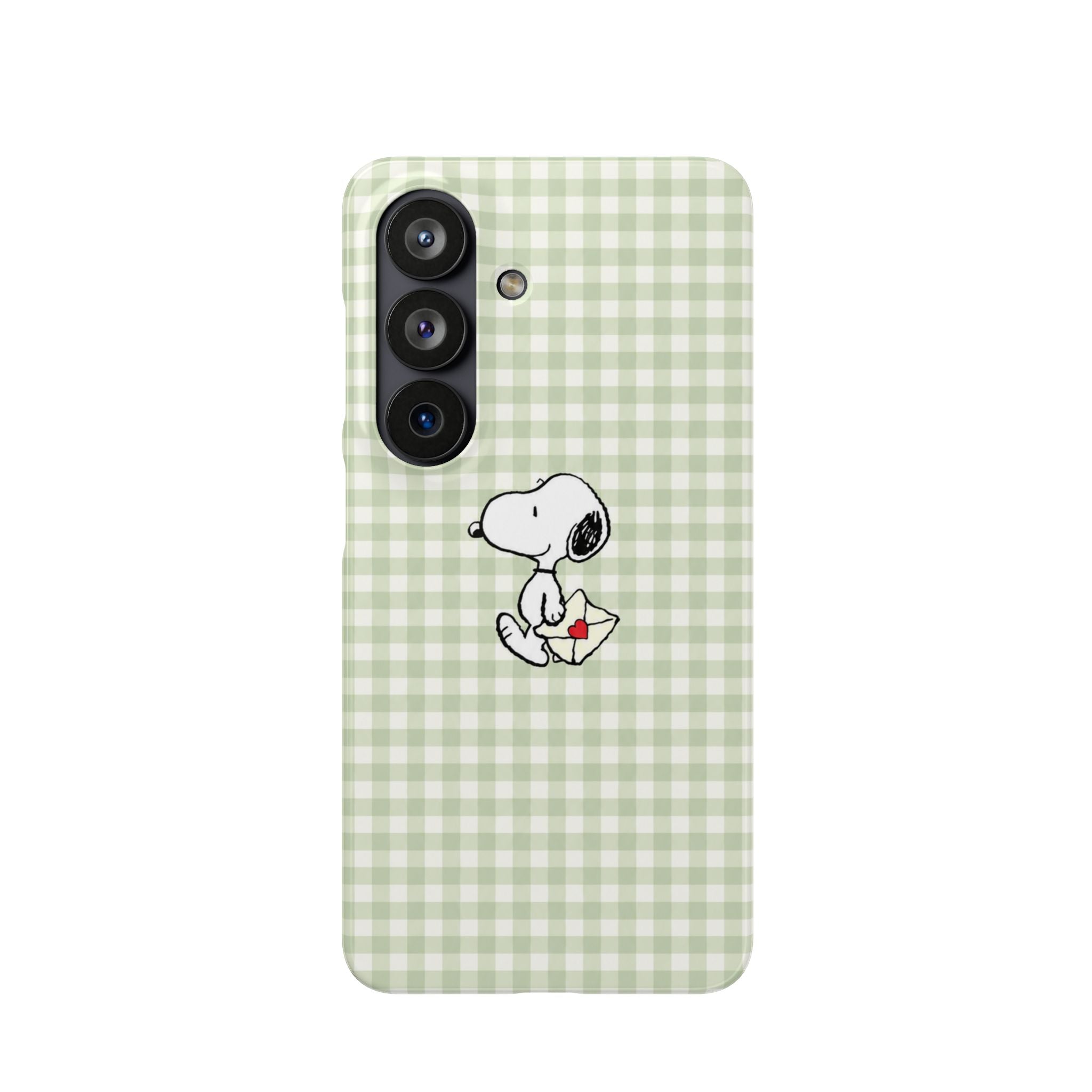 SNOOPY ZÖLD KOCKÁS SAMSUNG IPHONE TOK